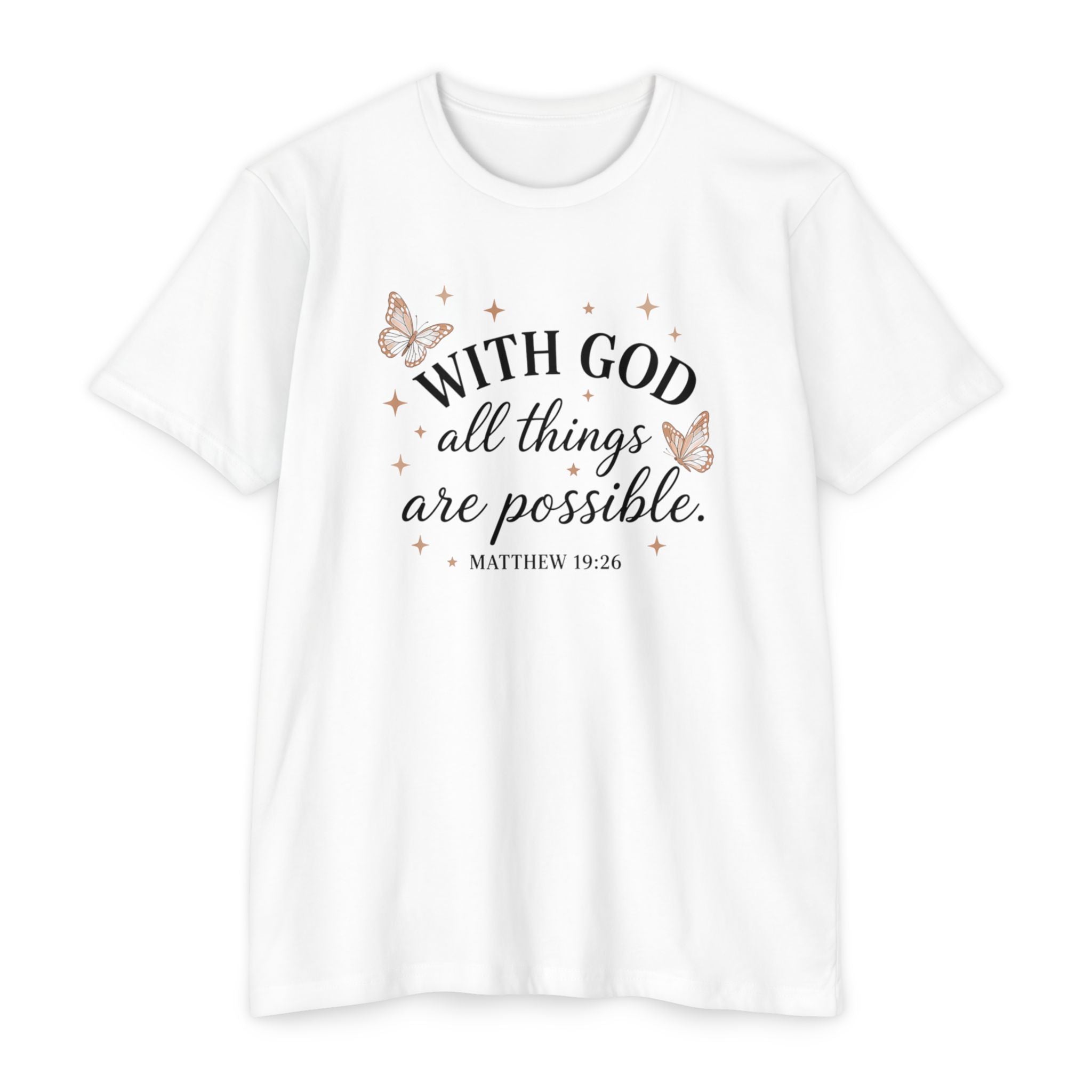 With God All Things Are Possible T-Shirt — Christian Inspirational Tee