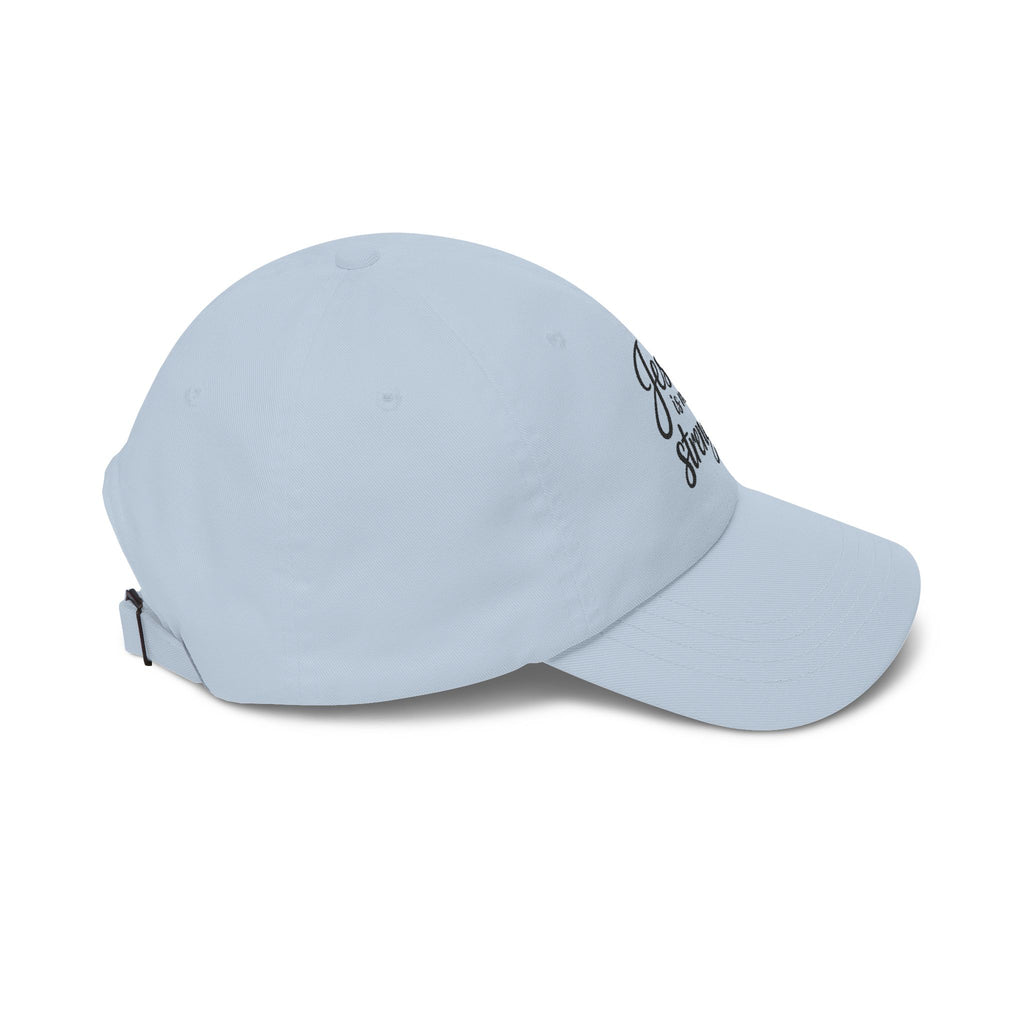 Jesus Is My Strength Dad Cap — Embroidered Christian Baseball Hat