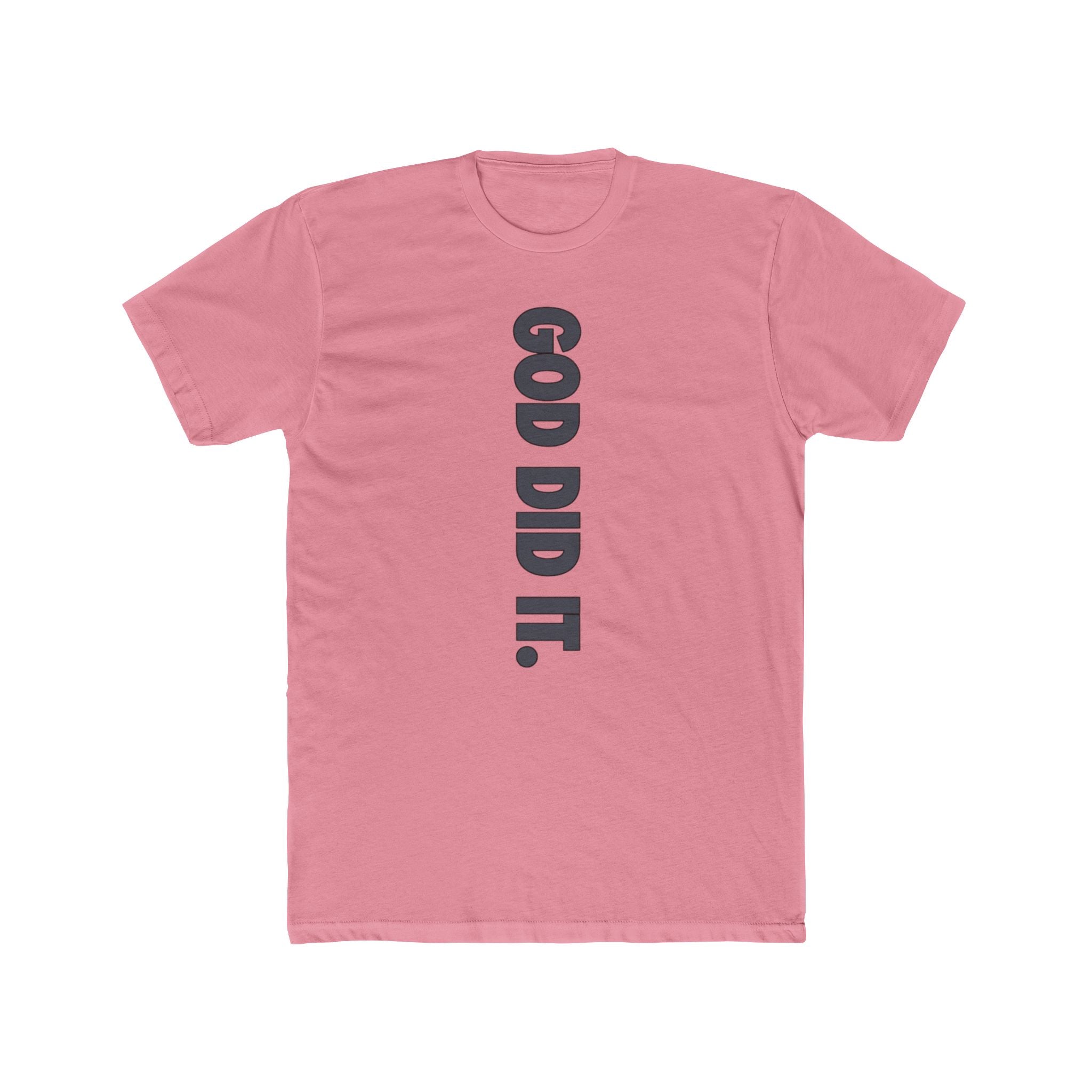 God Did It Tee — Vertical Script Religious Christian T‑Shirt