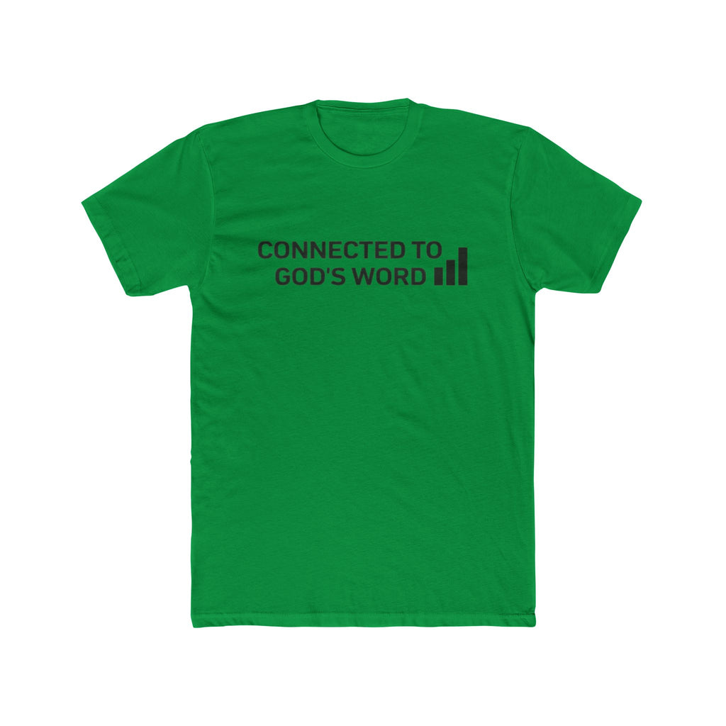 Connected to God's Word | Men Christian Faith Graphic Shirt