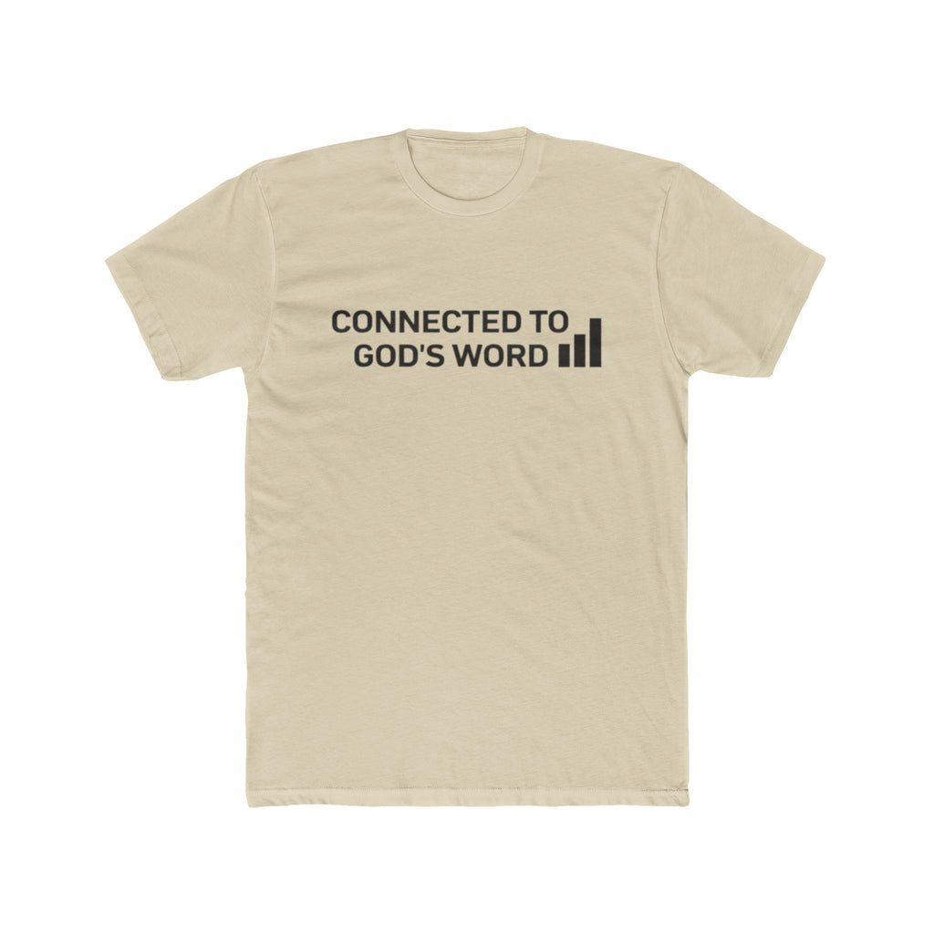 Connected to God's Word | Men Christian Faith Graphic Shirt