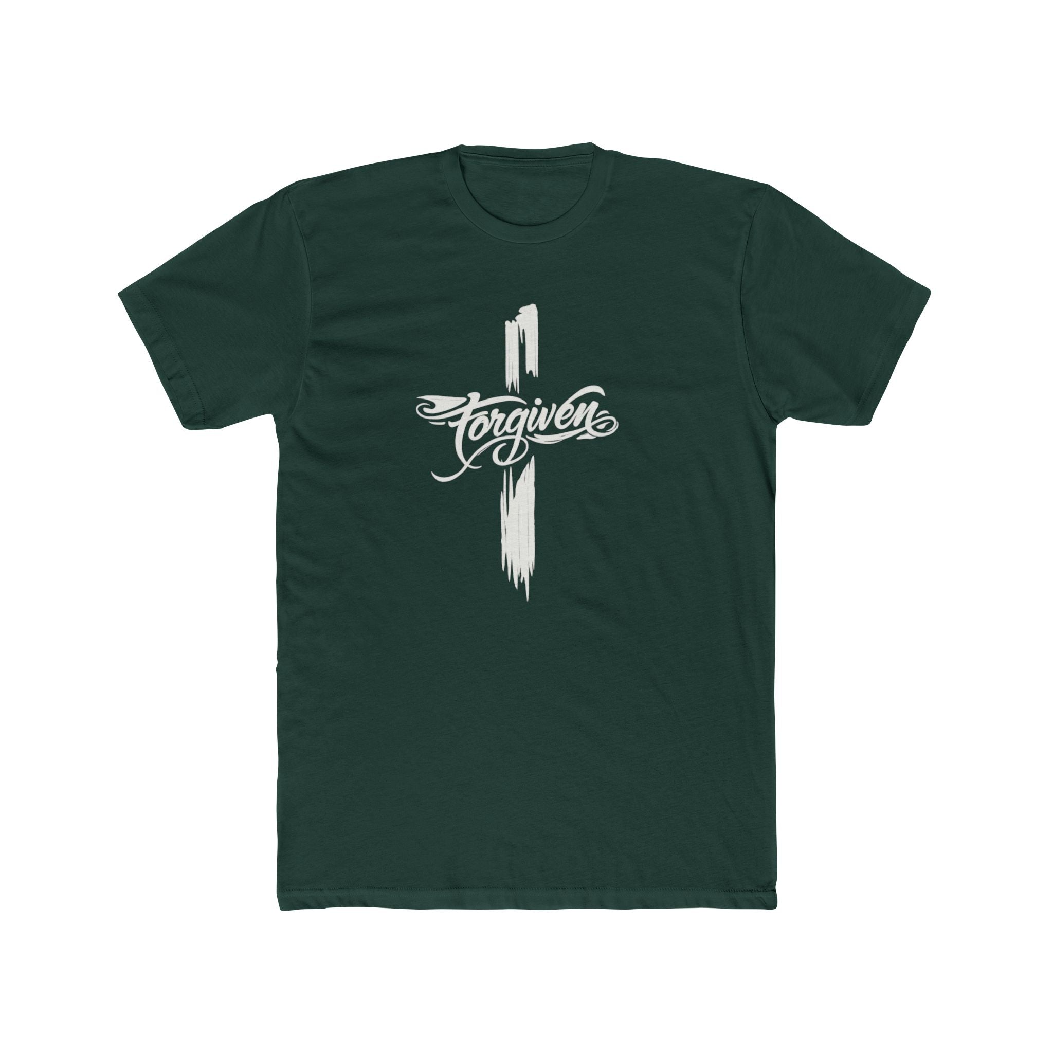 Faith Cross Script T-Shirt | Religious Christian Tee