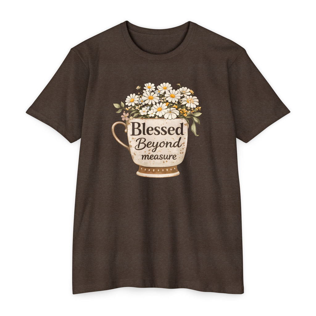 T-Shirt — "Blessed Beyond Measure" Floral Bouquet Tee