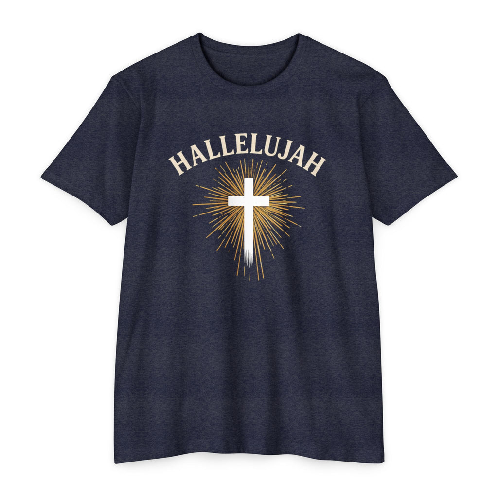 Womens Christian Hallelujah Cross T-Shirt