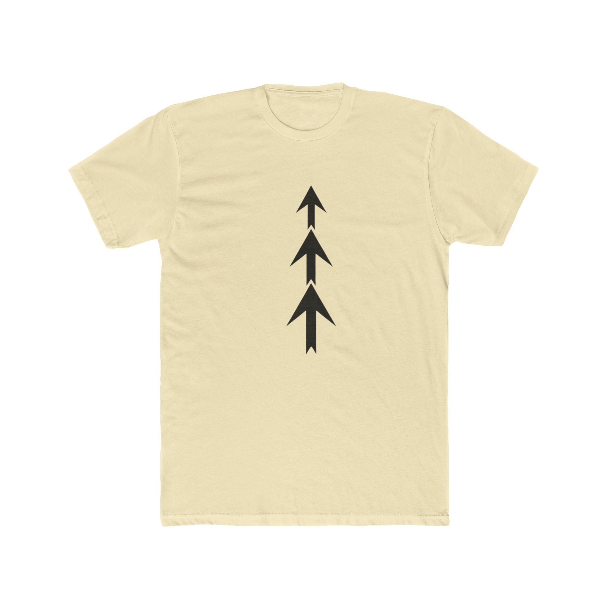 Triple Arrow Vertical Tee | Minimal Geometric Arrow Shirt
