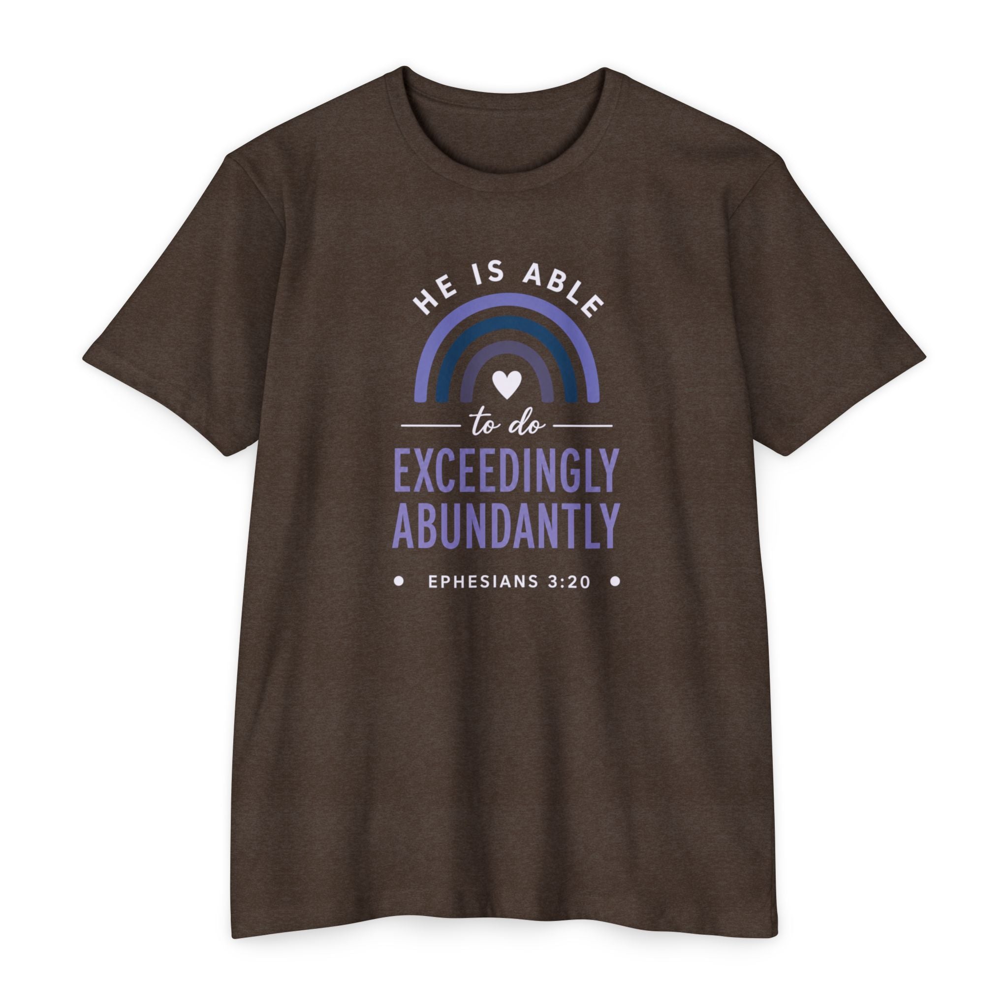 Womens Exceedingly Abundantly T-Shirt — Ephesians 3:20 Inspirational Christian Tee