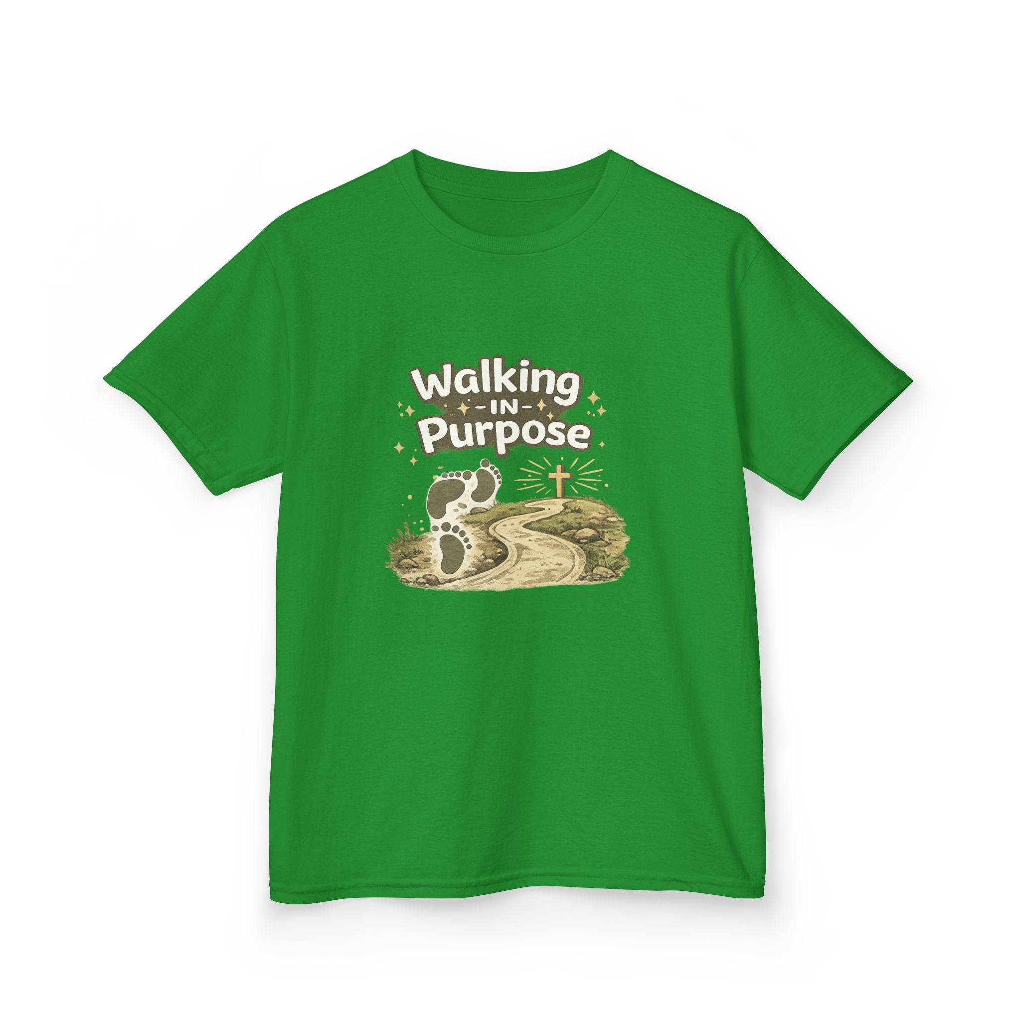 Kids Tee — "Walking in Purpose" Inspirational Christian Kids T-Shirt
