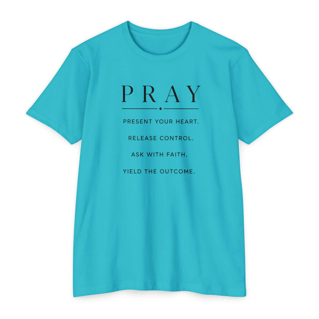 Womens "PRAY" inspirational text T-Shirt |
