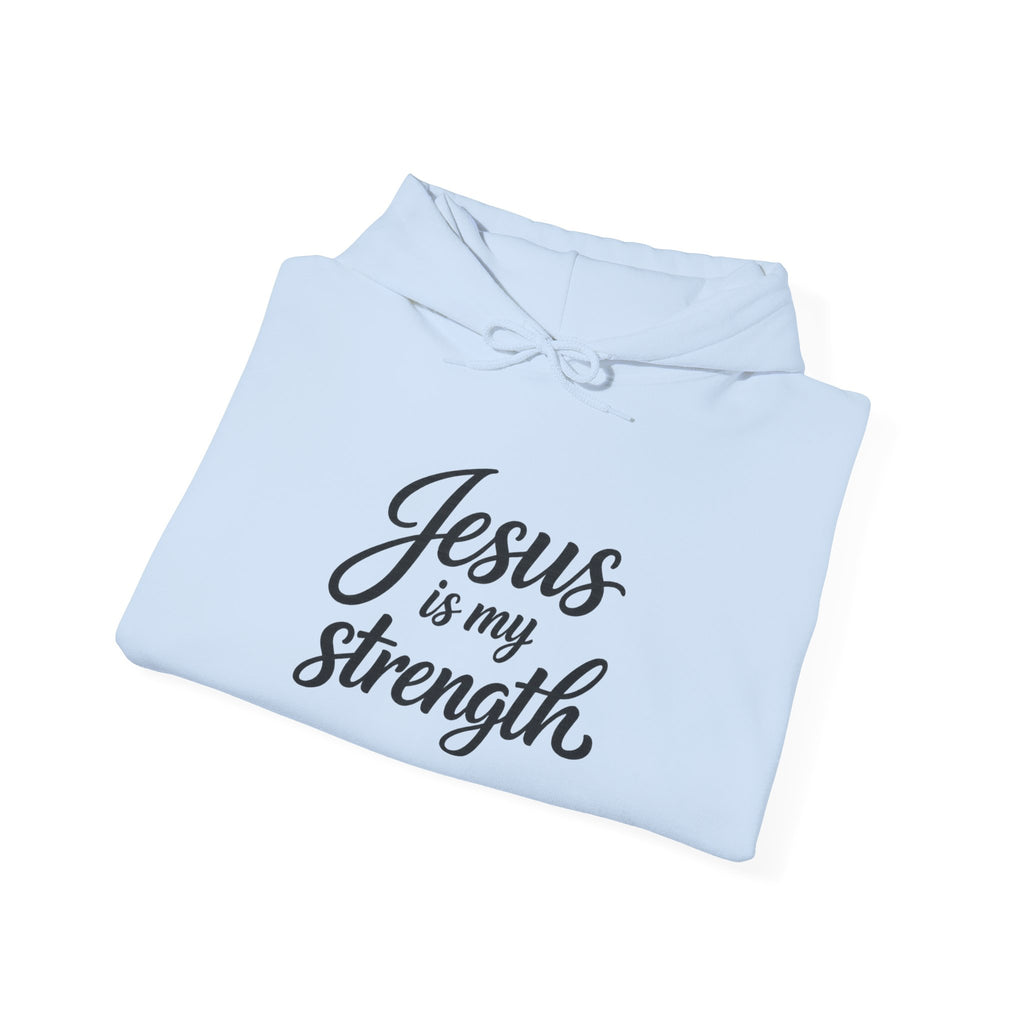 Womens "Jesus is My Strength" Heavy Blend™ Hooded Sweatshirt