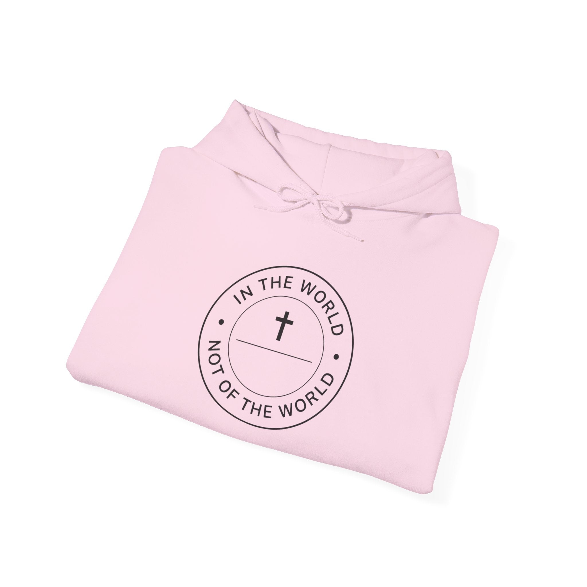 Womens Christian Cross Hoodie — "In the World, Not of the World" Faith Hoodie