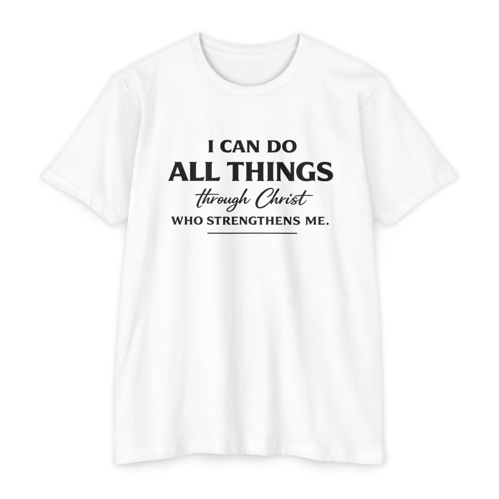 Womens "I Can Do All Things" Christian Scripture Tee