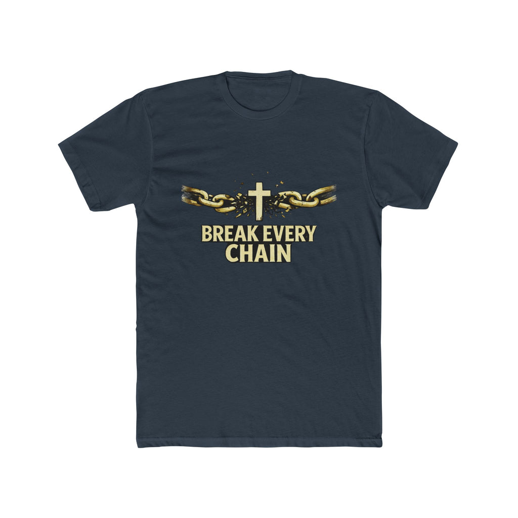 Break Every Chain T-Shirt | Cross with Broken Chains, Christian Faith Tee