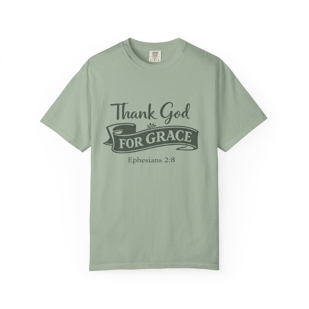 Thank God For Grace T-Shirt — Christian Faith Graphic Tee (Ephesians 2:8)