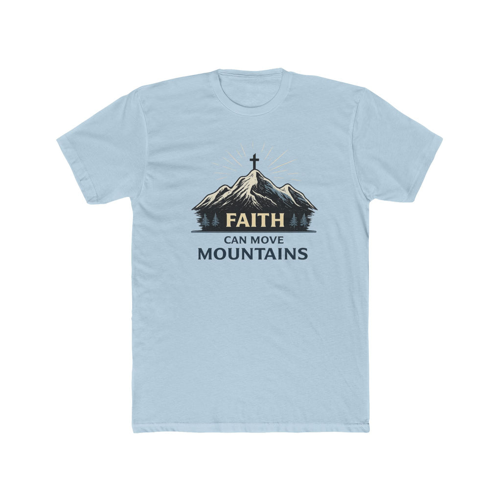 Faith Can Move Mountains T-Shirt | Christian Mountain Cross Tee