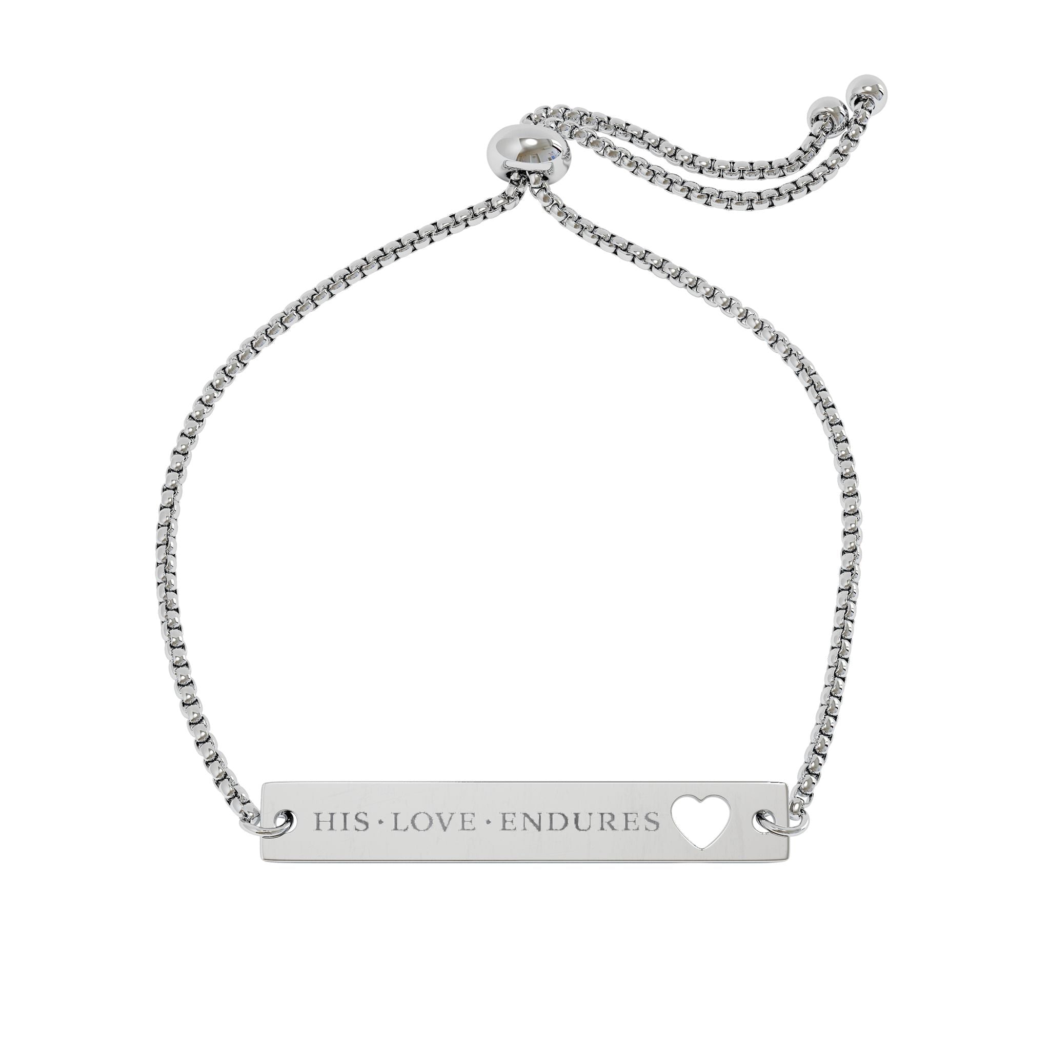 His Love Endures Bar Bracelet
