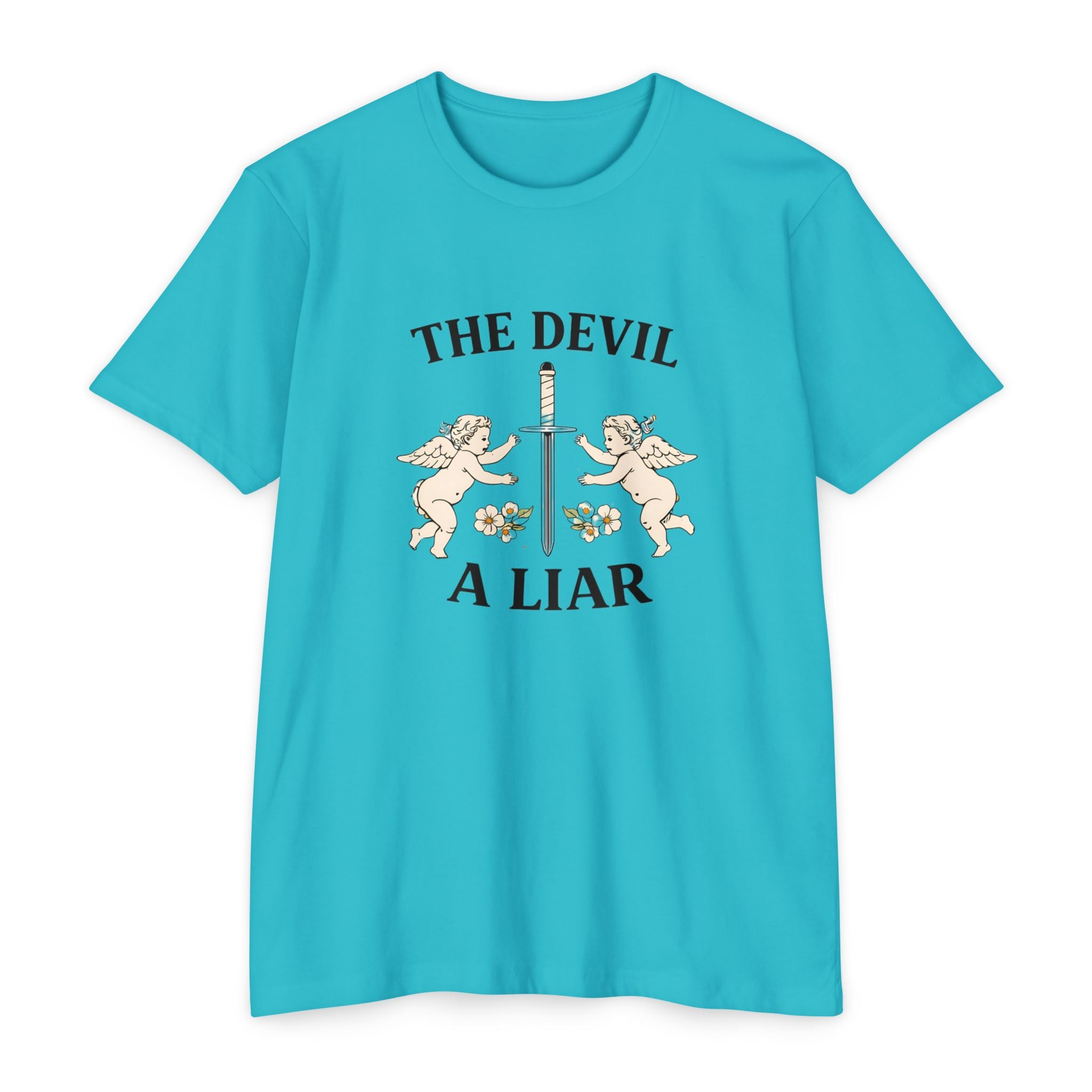 The Devil A Liar T-Shirt — Vintage Angel Sword Graphic Tee