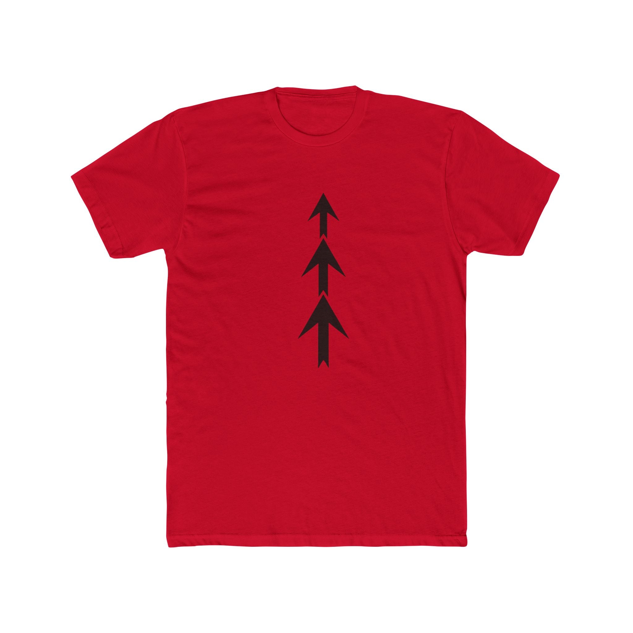 Triple Arrow Vertical Tee | Minimal Geometric Arrow Shirt