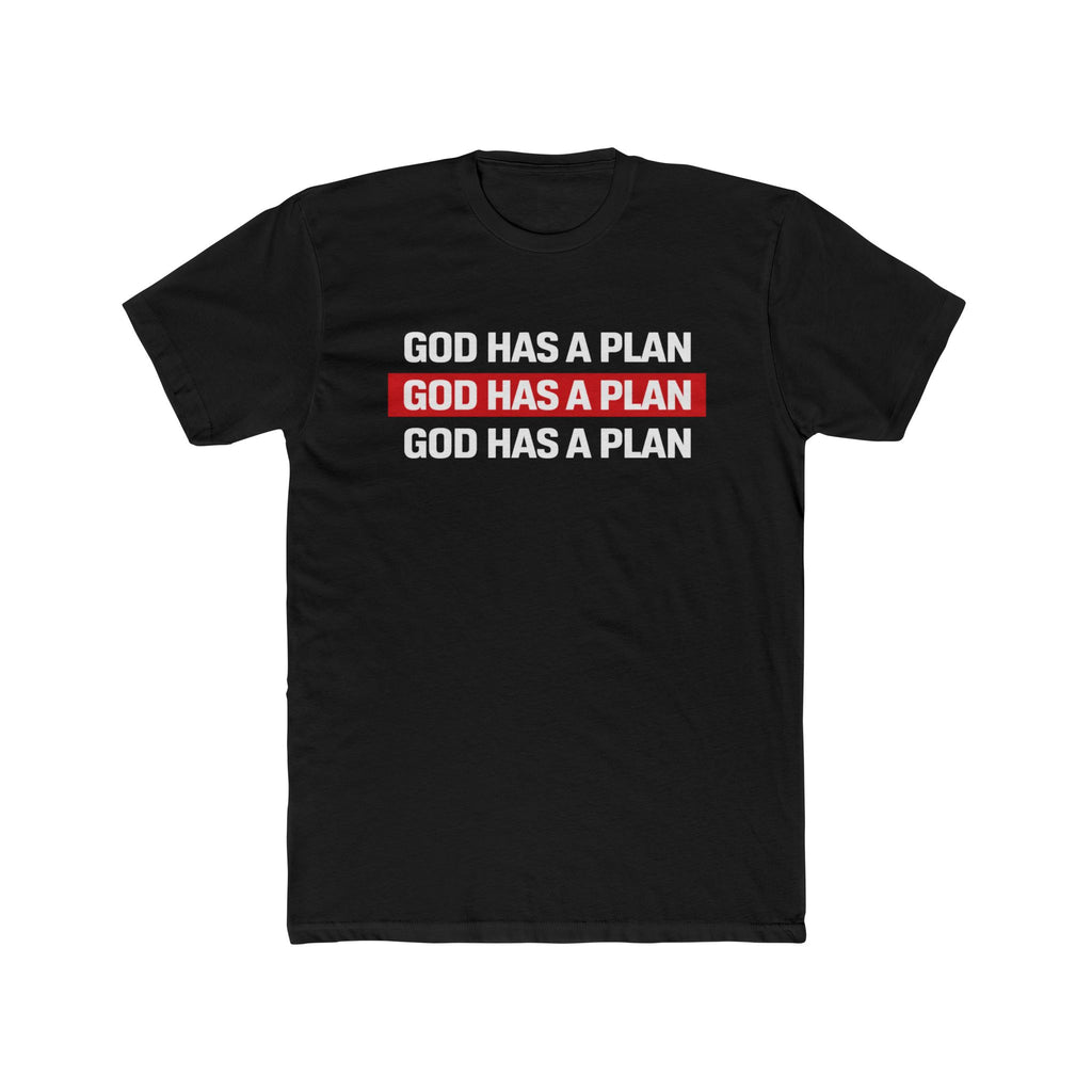 Mens God Has A Plan Tee - Inspirational Christian Message Shirt