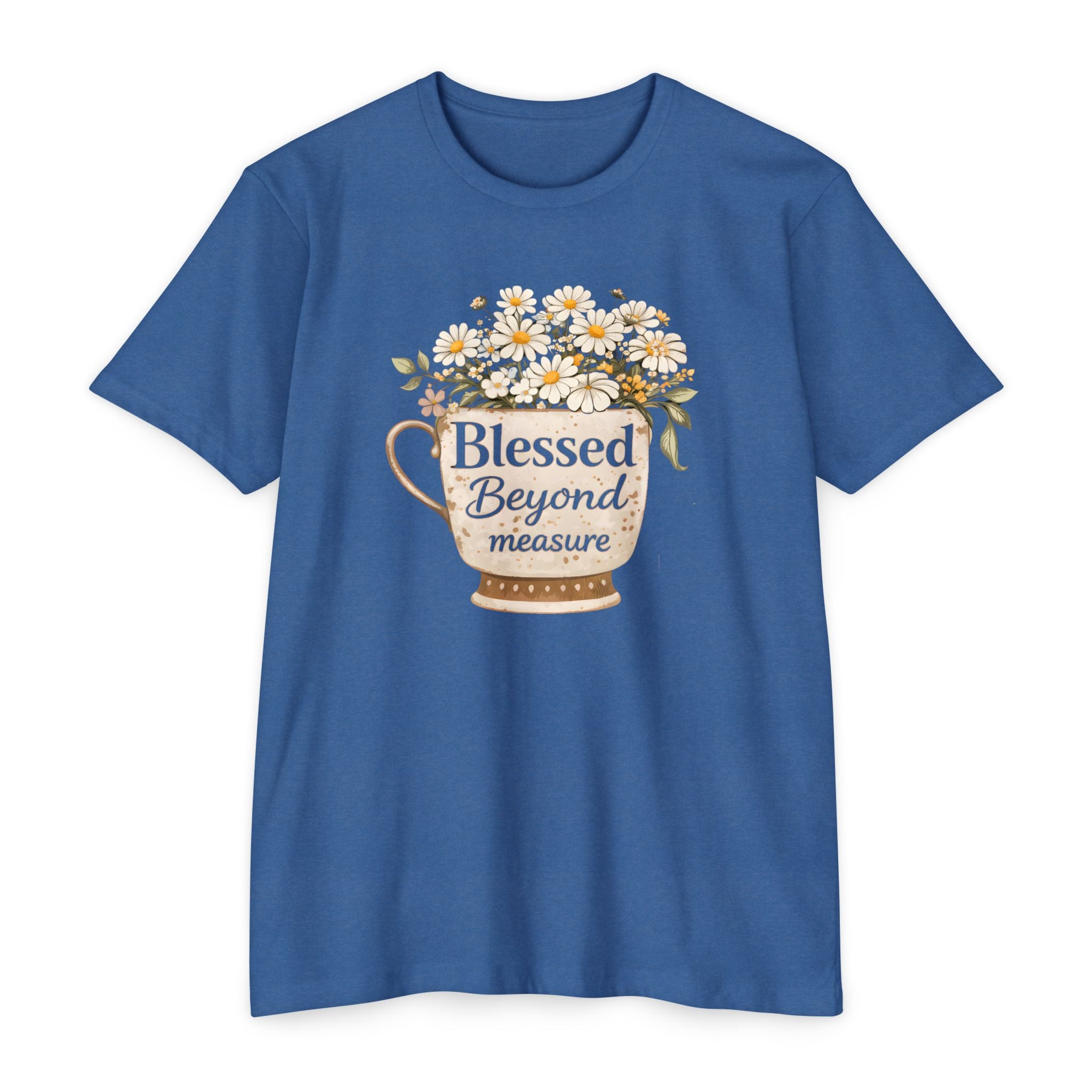 T-Shirt — "Blessed Beyond Measure" Floral Bouquet Tee