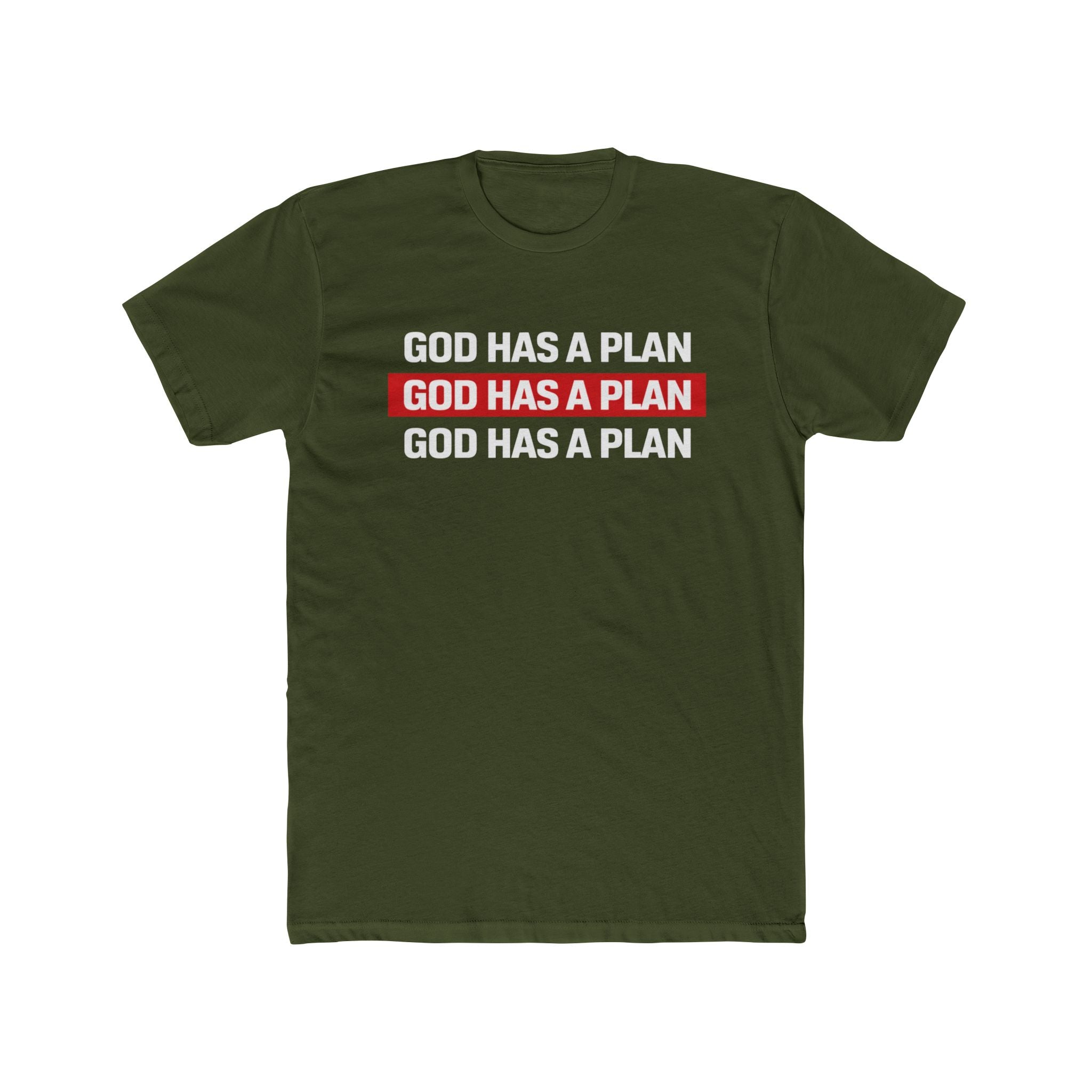 Mens God Has A Plan Tee - Inspirational Christian Message Shirt