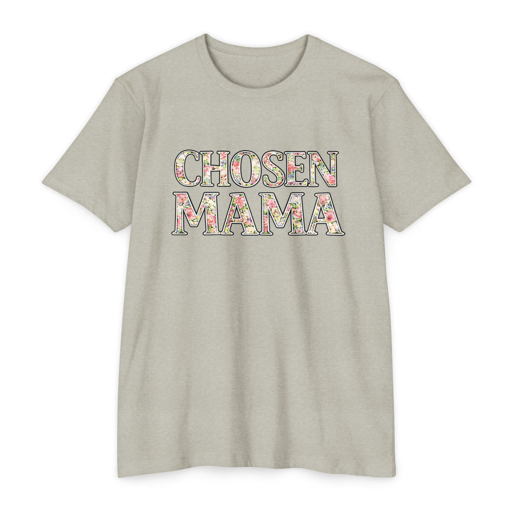 Womens Chosen Mama T-Shirt — Floral Graphic Mom Tee