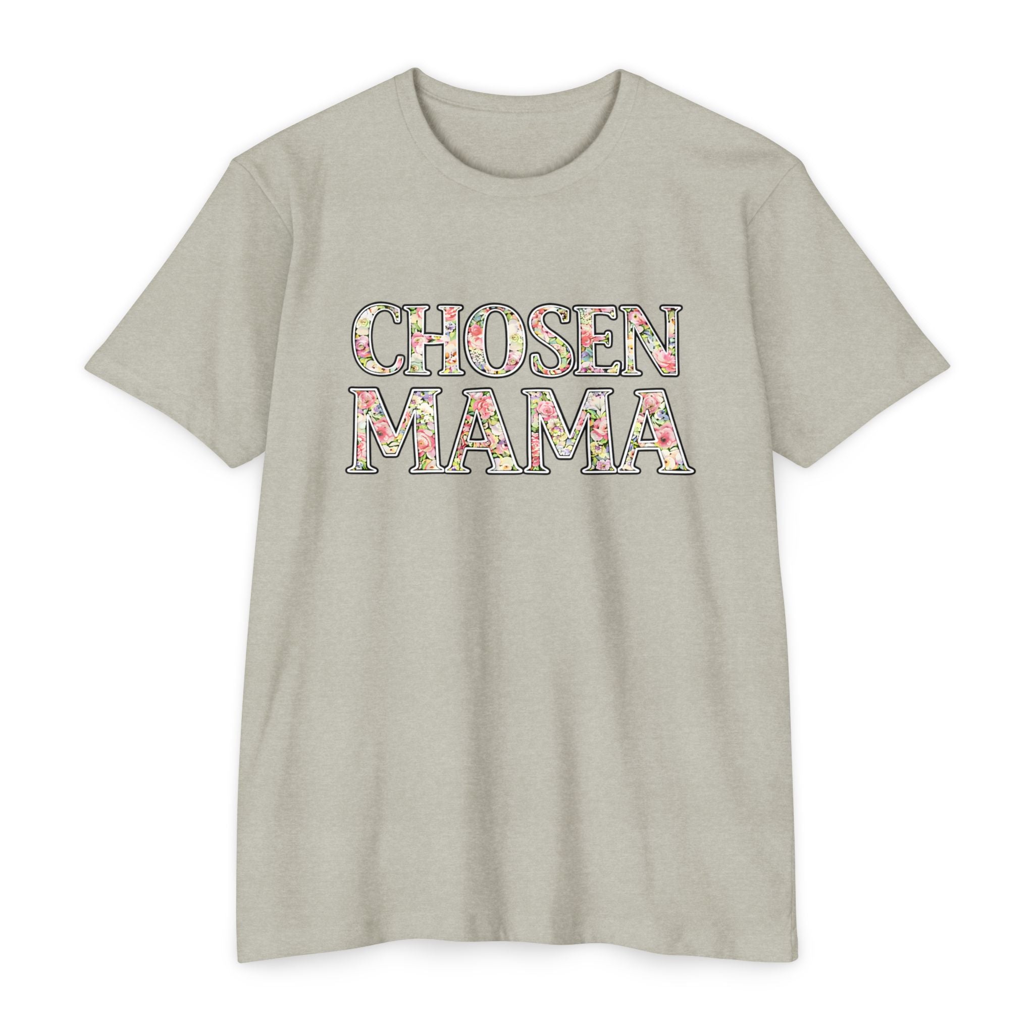 Womens Chosen Mama T-Shirt — Floral Graphic Mom Tee