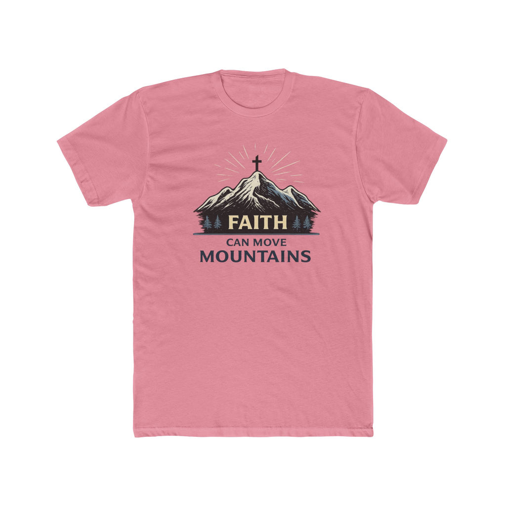 Faith Can Move Mountains T-Shirt | Christian Mountain Cross Tee