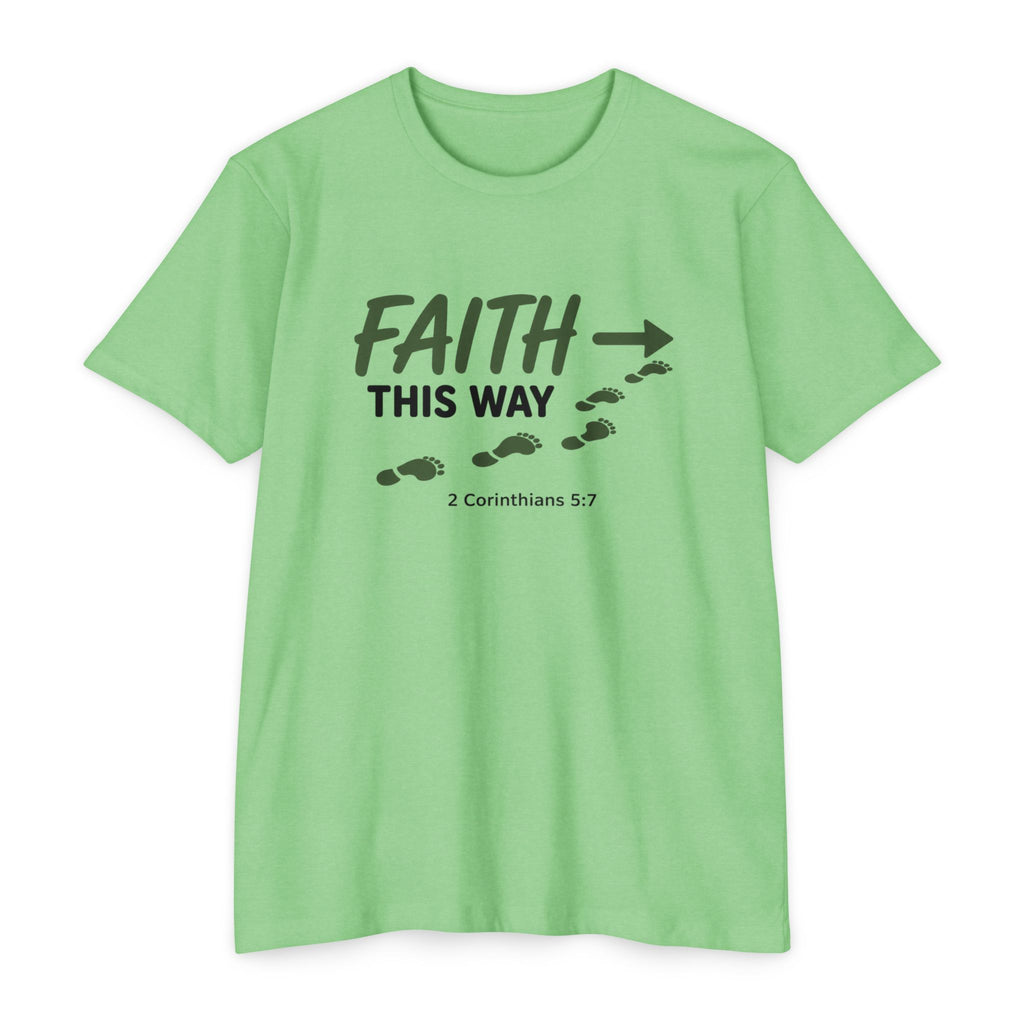 Womens Faith This Way T‑Shirt — 2 Corinthians 5:7