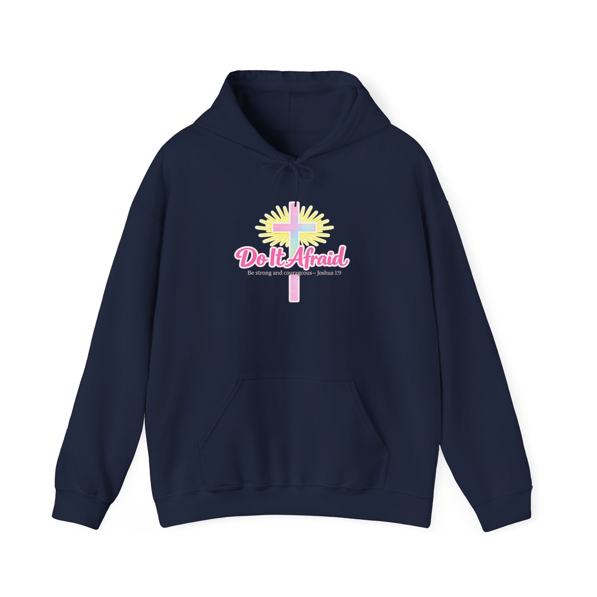 Women's Do It Afraid Cross Hoodie — Inspirational Christian Faith Hoodie