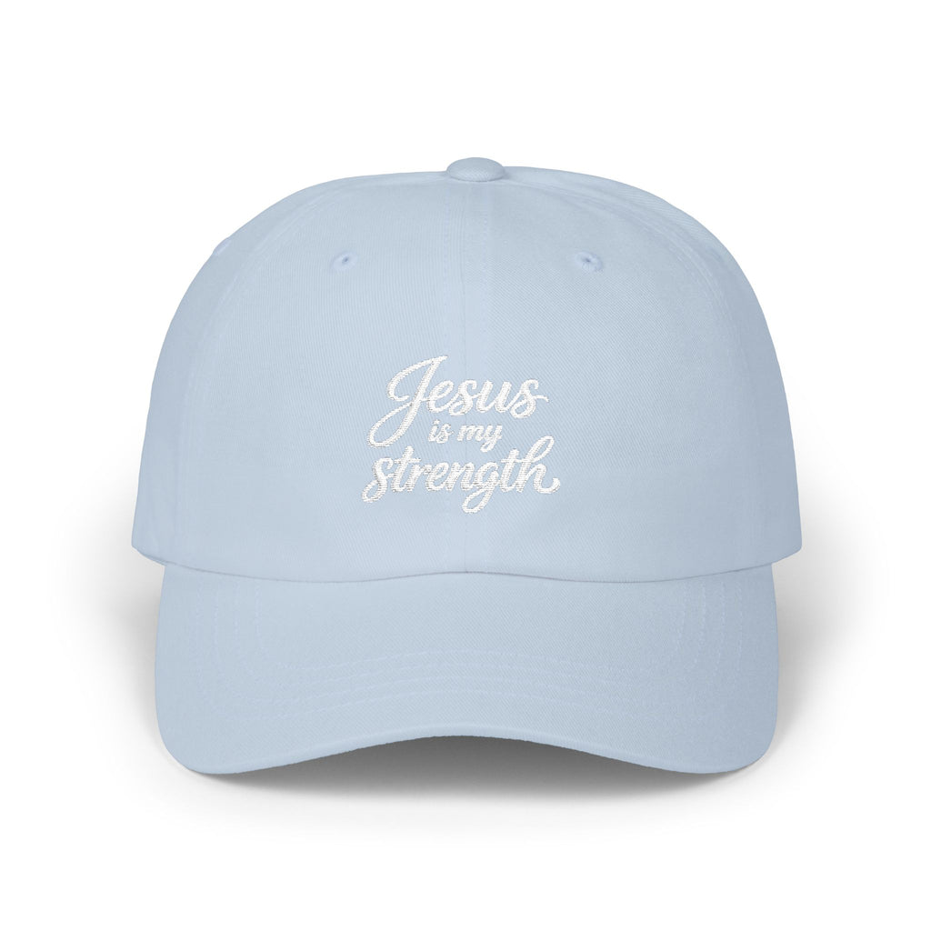 Dad Cap - "Jesus Is My Strength" Embroidered Christian Baseball Hat