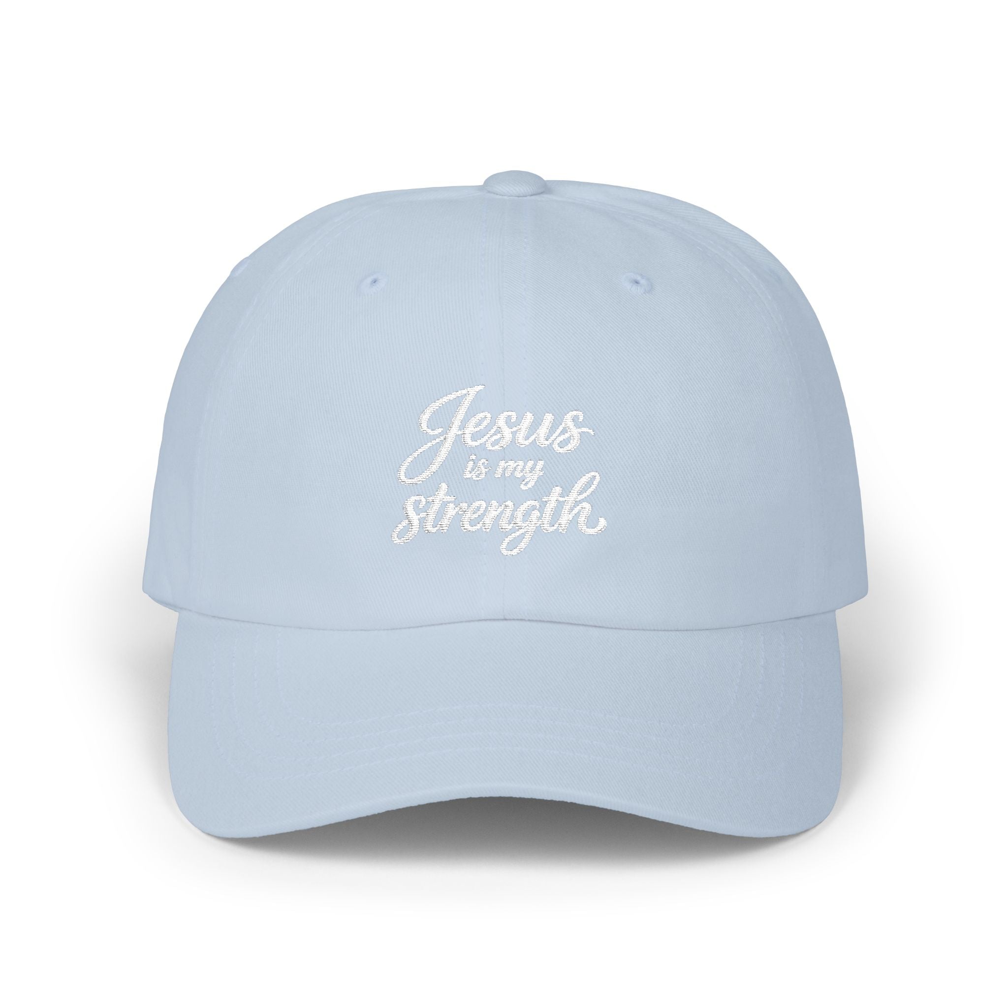 Dad Cap - "Jesus Is My Strength" Embroidered Christian Baseball Hat