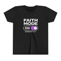 Faith Mode On Youth Tee — Hebrews 11:1 Christian Kids Shirt