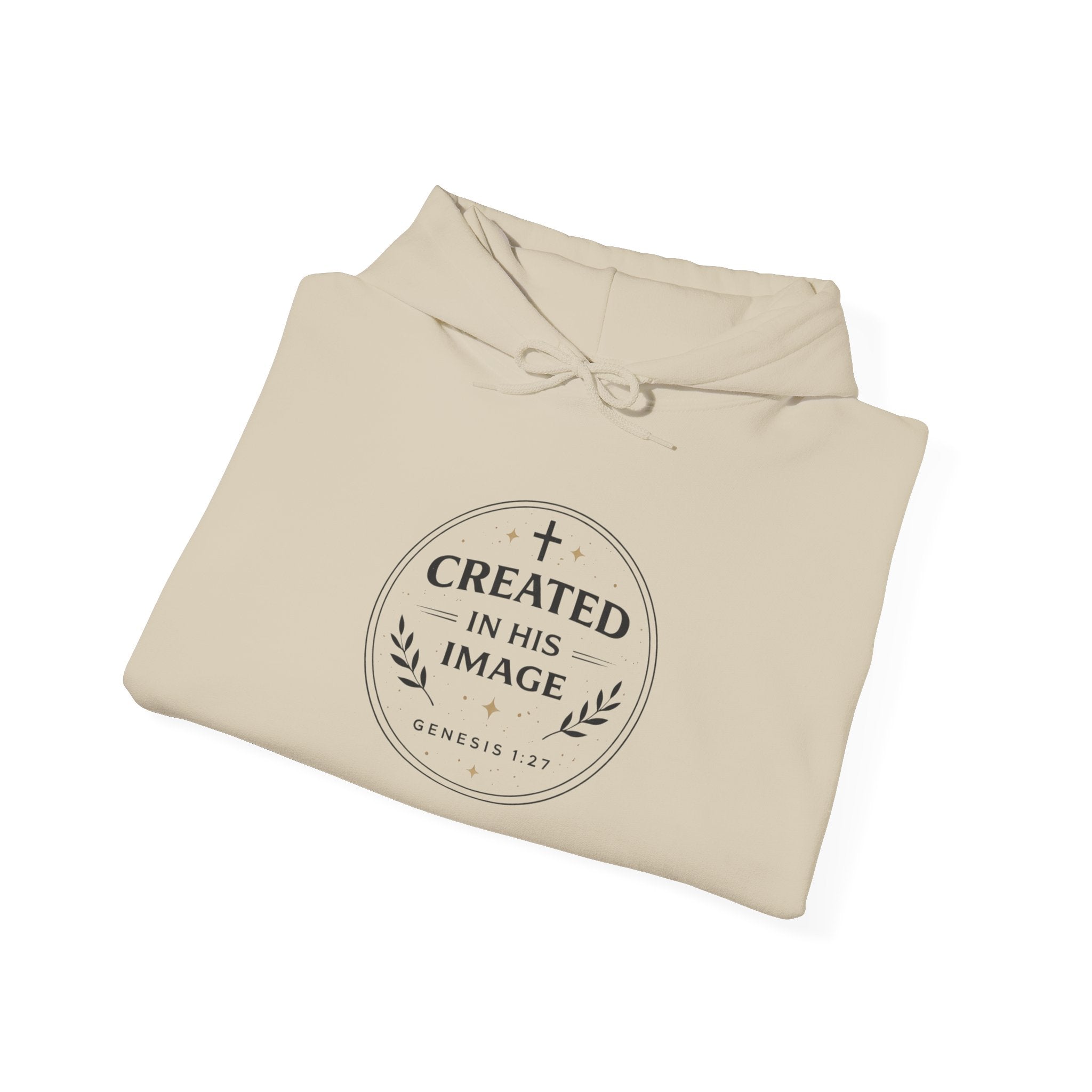 Womens Created in His Image Hoodie — Christian Faith Hooded Sweatshirt