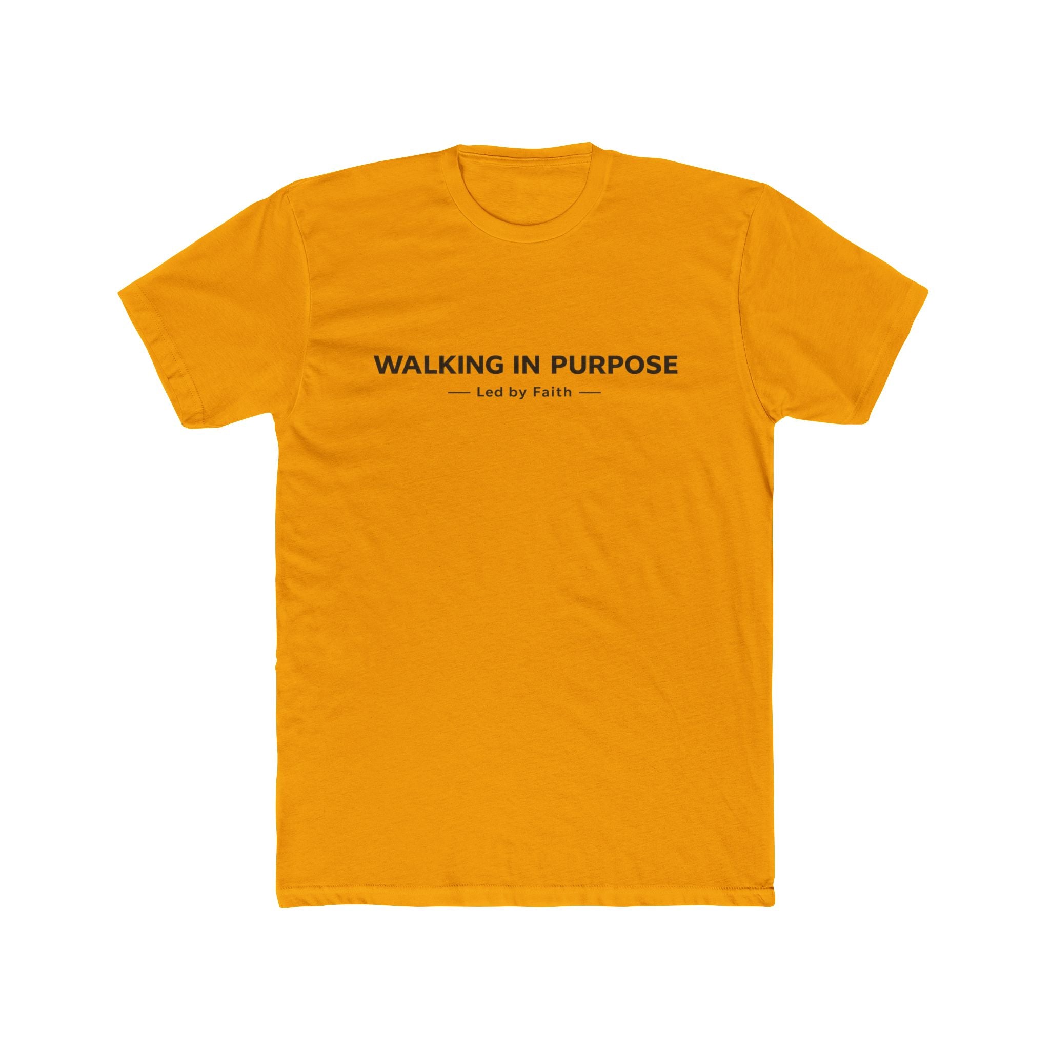 Walking in Purpose Led By Faith Cotton Tee Christian T-shirt Faith Inspired| Wearing your Faith