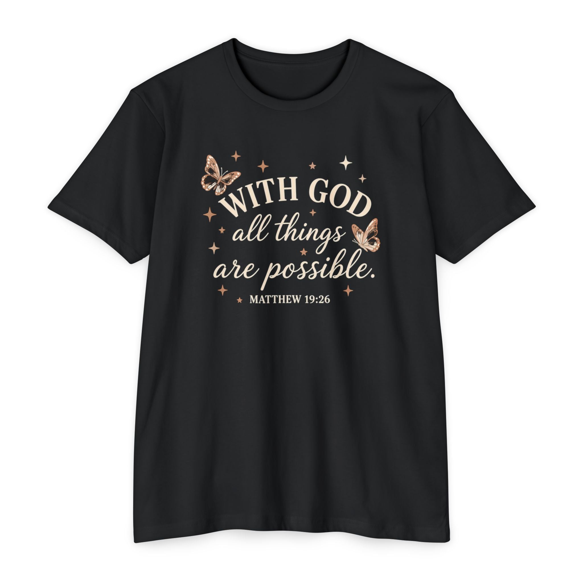 With God All Things Are Possible T-Shirt — Christian Inspirational Tee