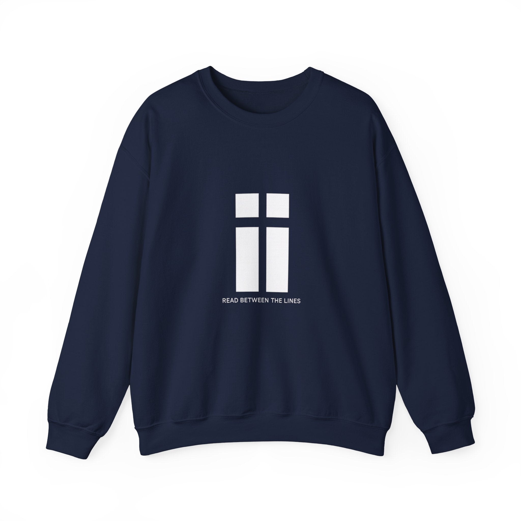 Womens Minimalist 'Read Between The Lines' Crewneck Sweatshirt