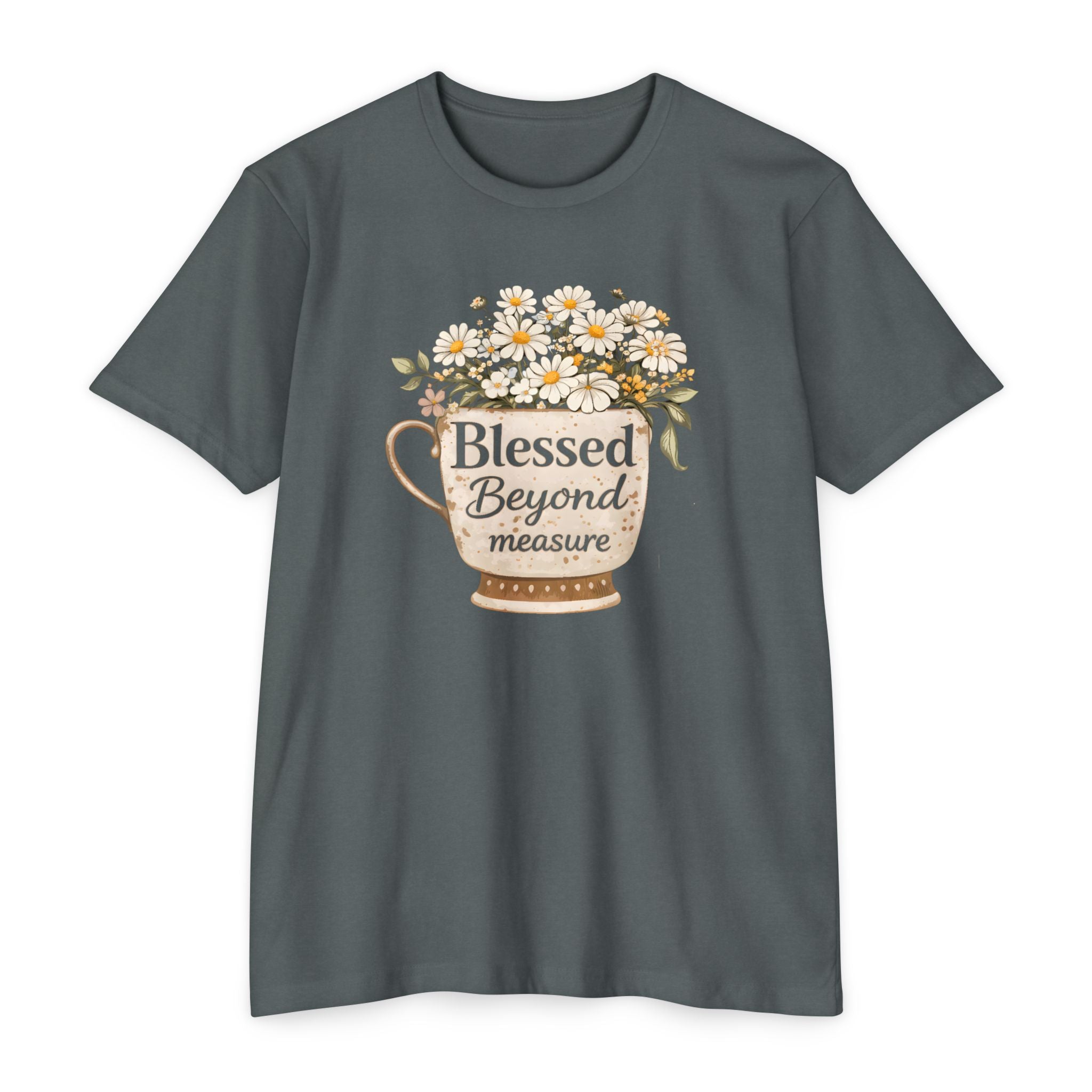 T-Shirt — "Blessed Beyond Measure" Floral Bouquet Tee