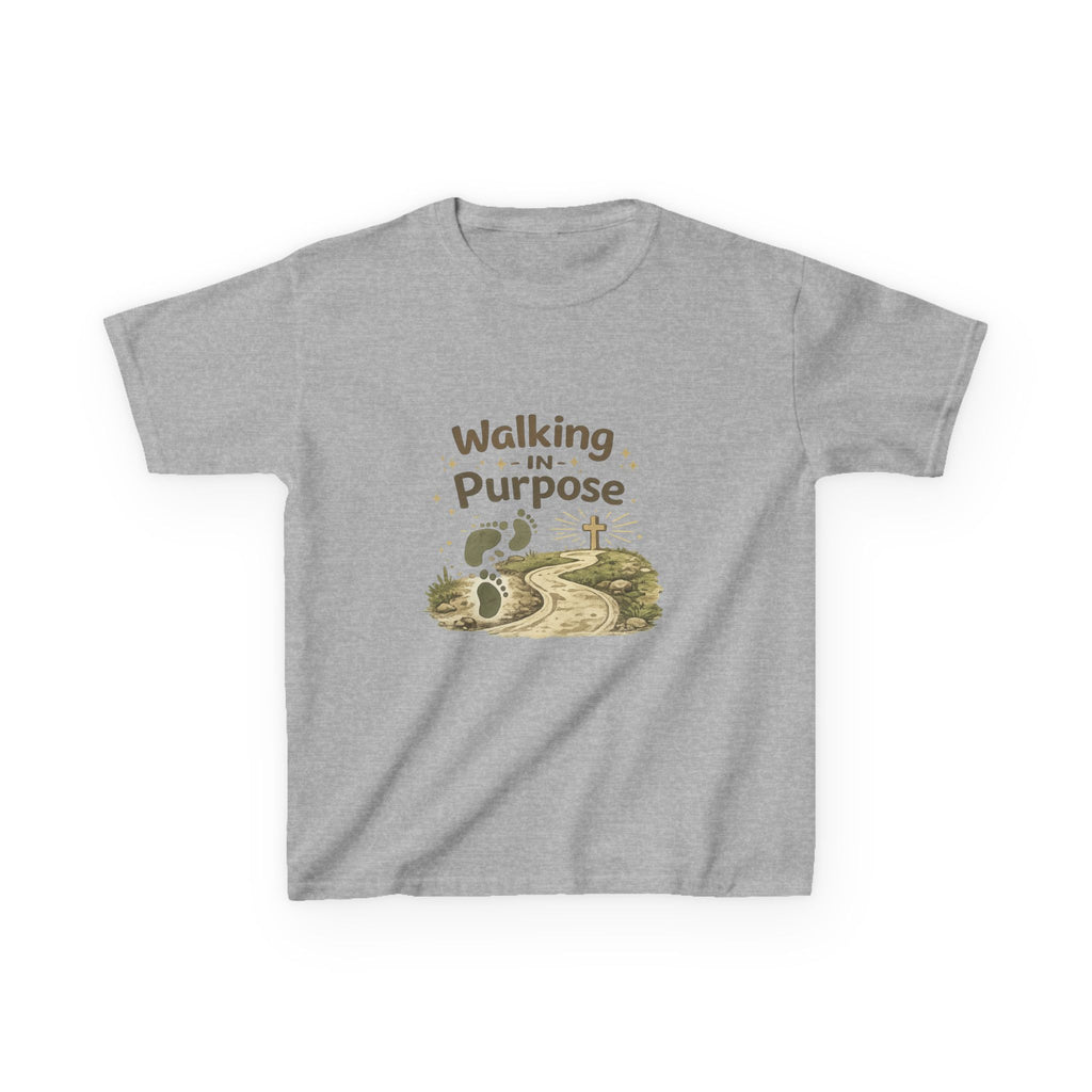 Kids Tee — "Walking in Purpose" Inspirational Christian Kids T-Shirt