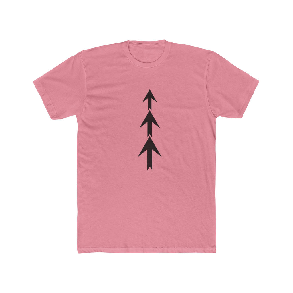 Triple Arrow Vertical Tee | Minimal Geometric Arrow Shirt