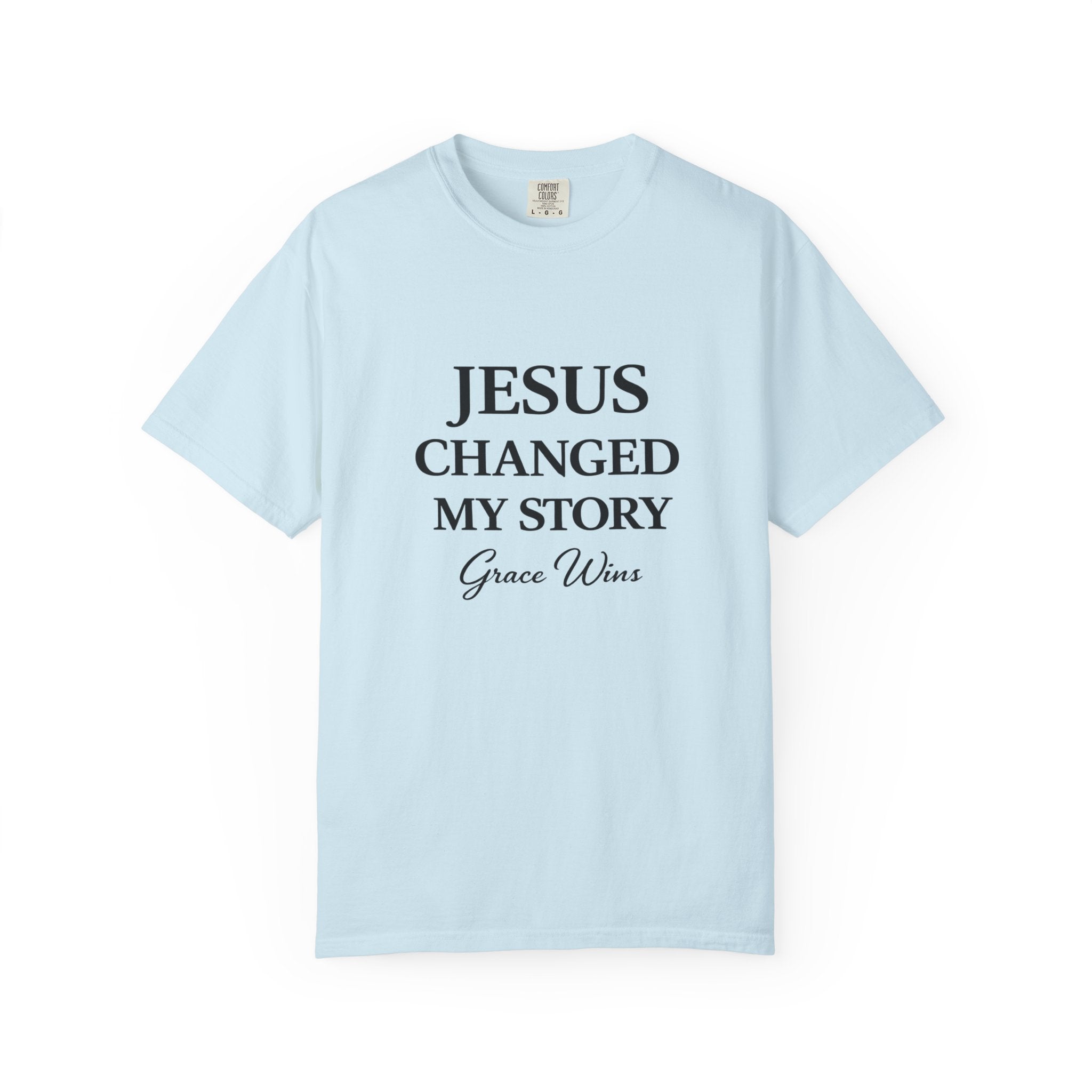 Christian T-Shirt — "Jesus Changed My Story" Inspirational Graphic Tee
