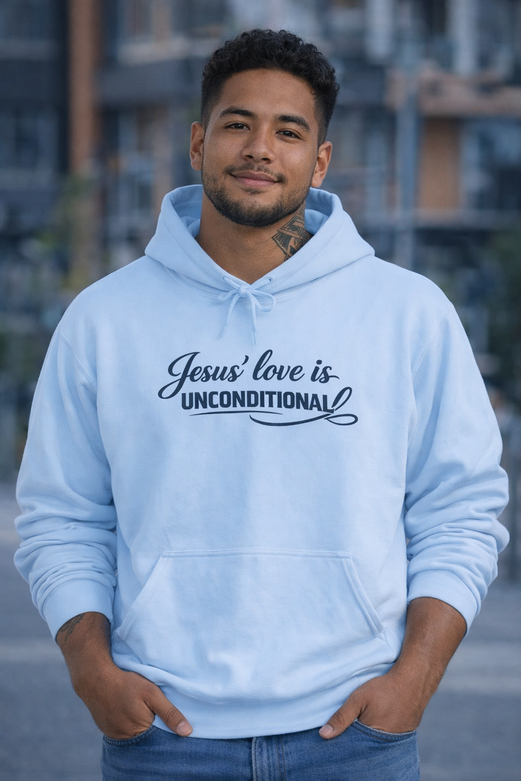 Jesus' Love Is Unconditional Hoodie — Christian Faith Pullover