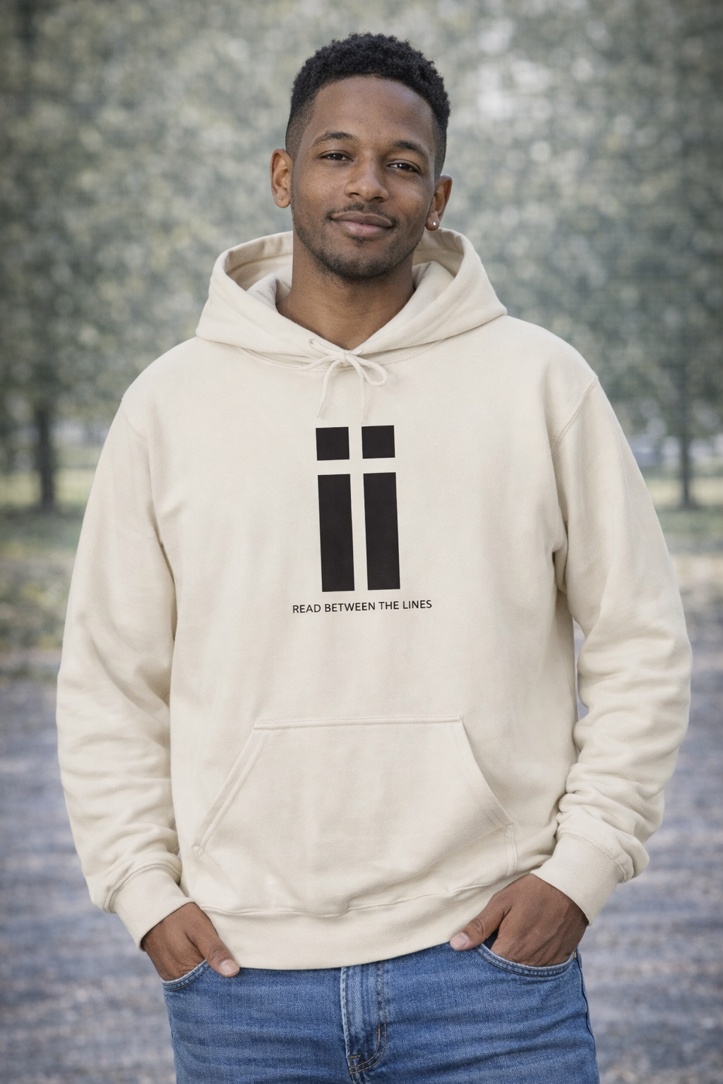 Mens Cozy White Hoodie — Classic Unisex Pullover