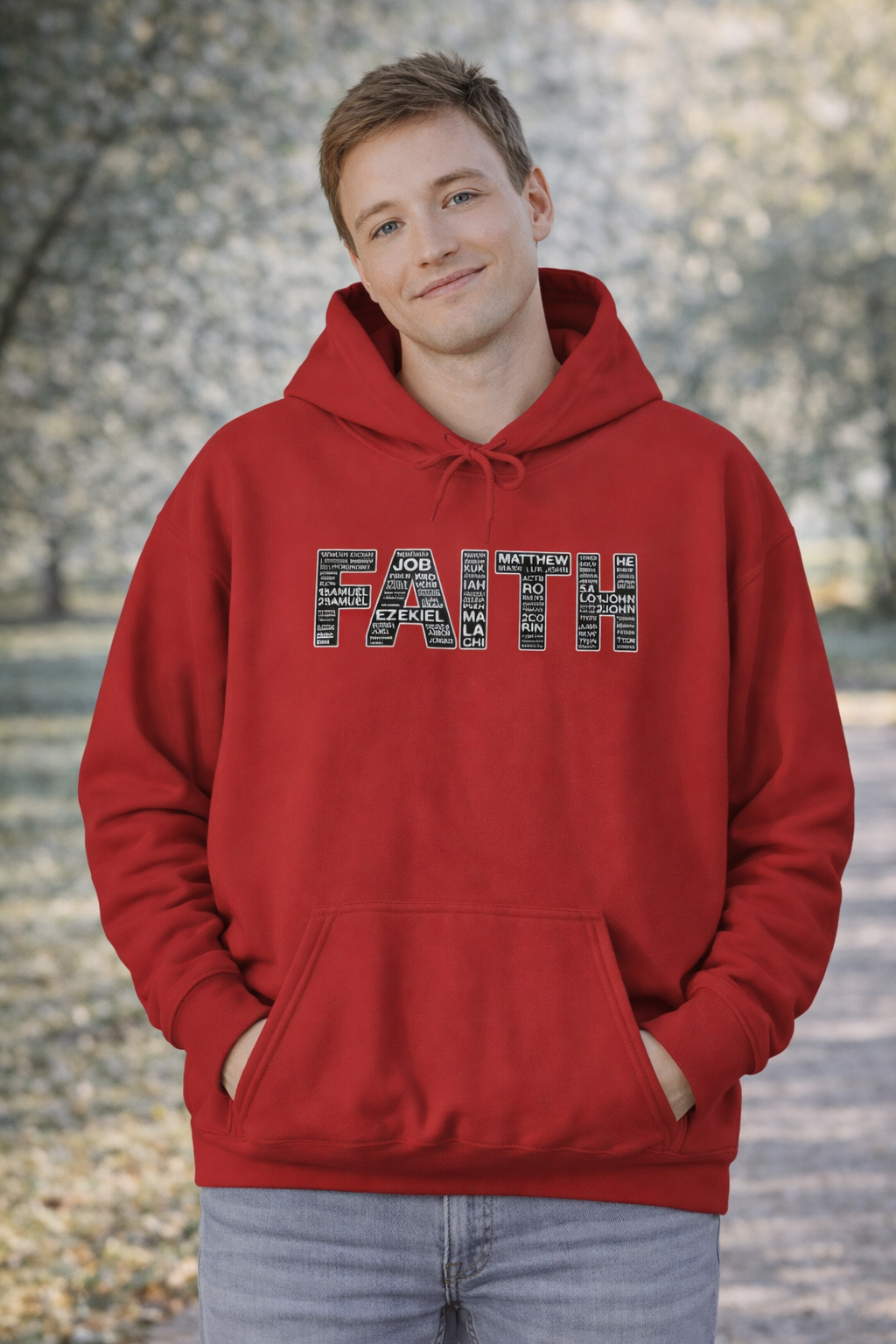 Mens "Faith" Heavy Blend™ Hooded Sweatshirt