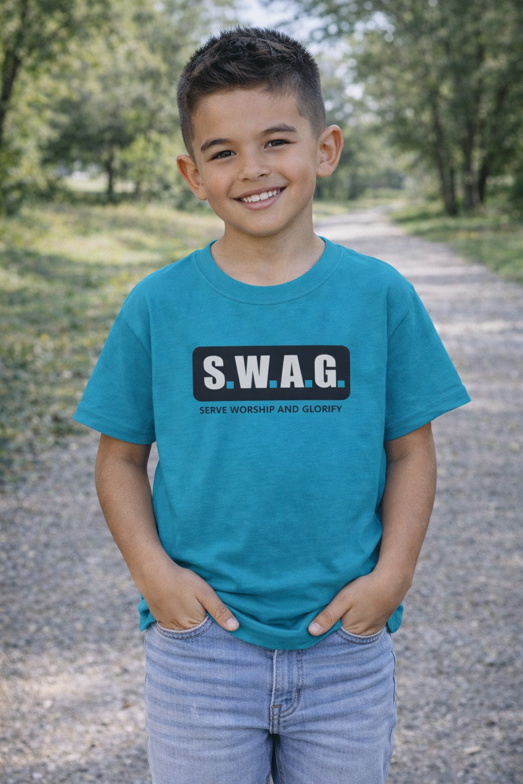Boys Tee S.W.A.G. (Smile, Work, And Grow) Graphic Shirt