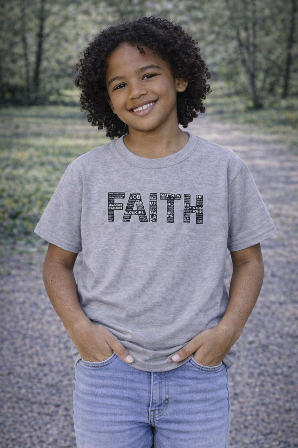 Girls 'FAITH' Graphic Tee — Inspirational Christian Youth Shirt