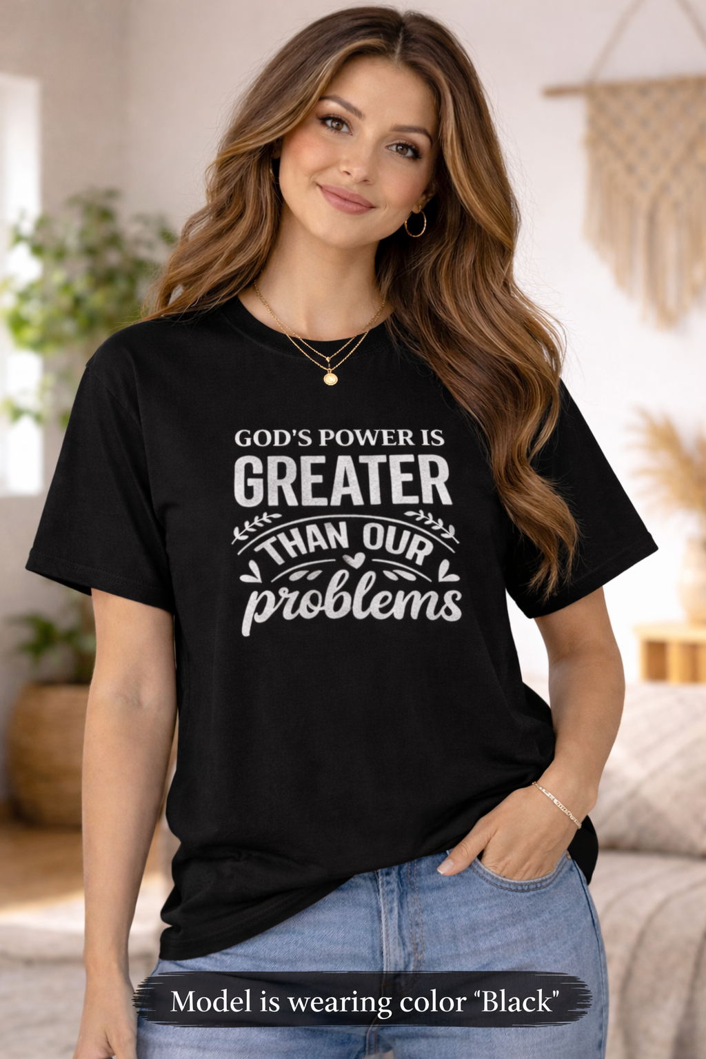 God's Power Is Greater Than Our Problems T-shirt | Christian Faith Tee