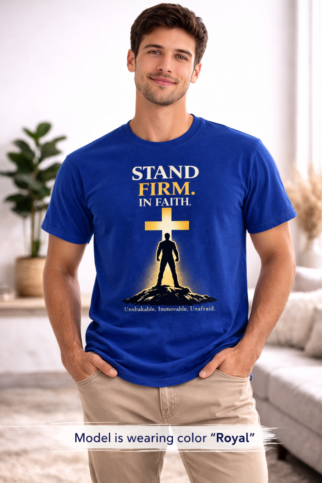 Stand Firm Cross silhouette T-Shirt | Christian faith shirt