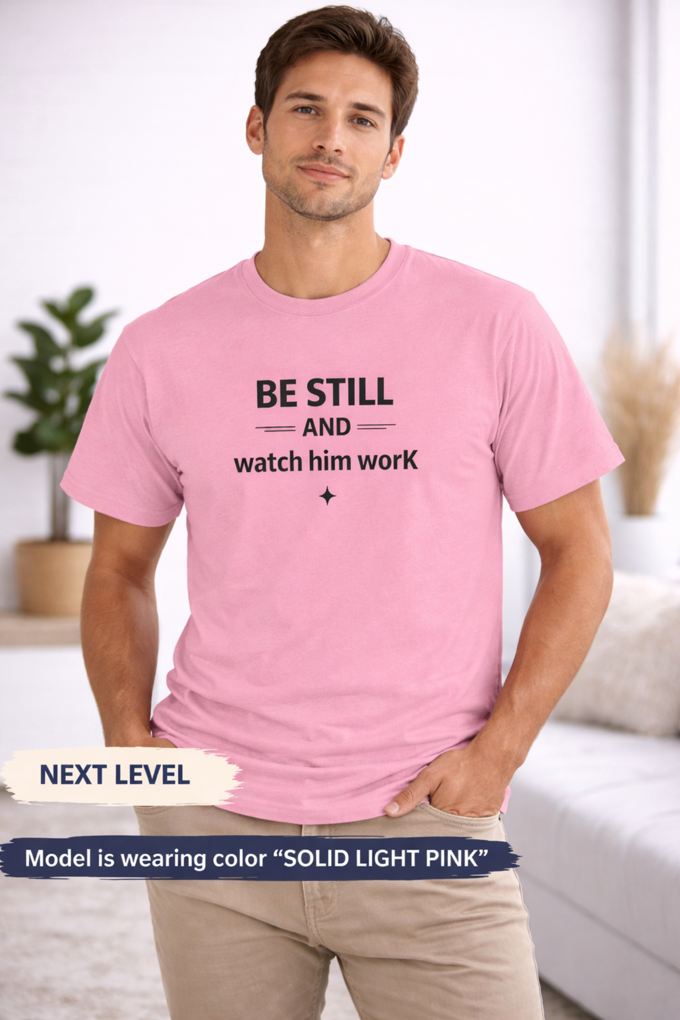 Be Still and Watch Him Work T-Shirt | Faith Christian Tee