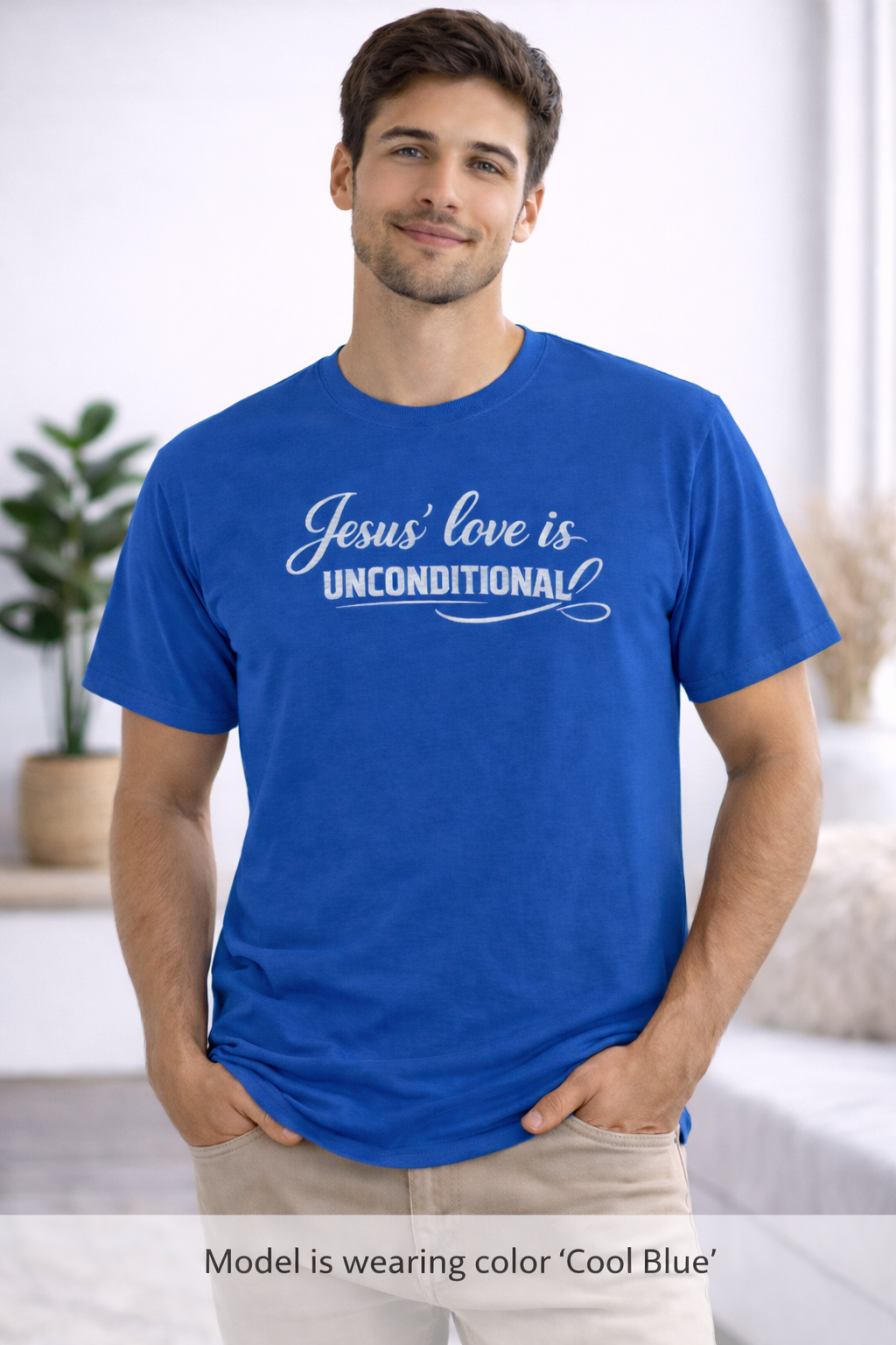 Jesus' Love Is Unconditional tee | Christian faith shirt, scripture design