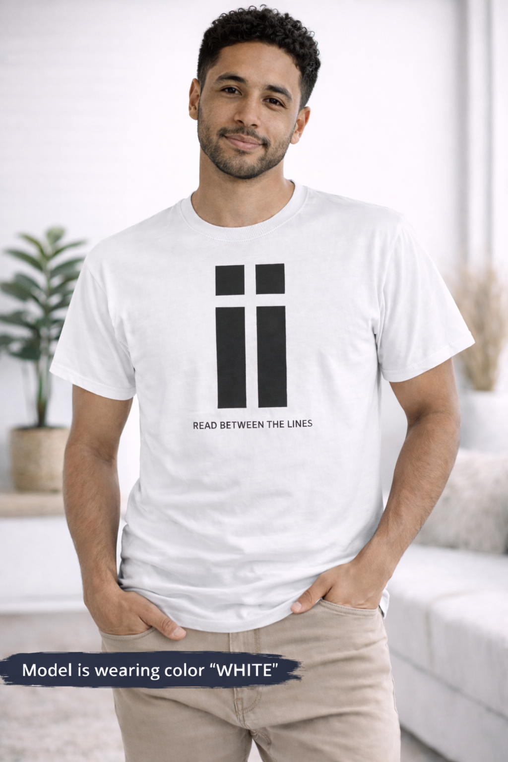 Read Between the Lines T-Shirt | Minimalist Typography Tee